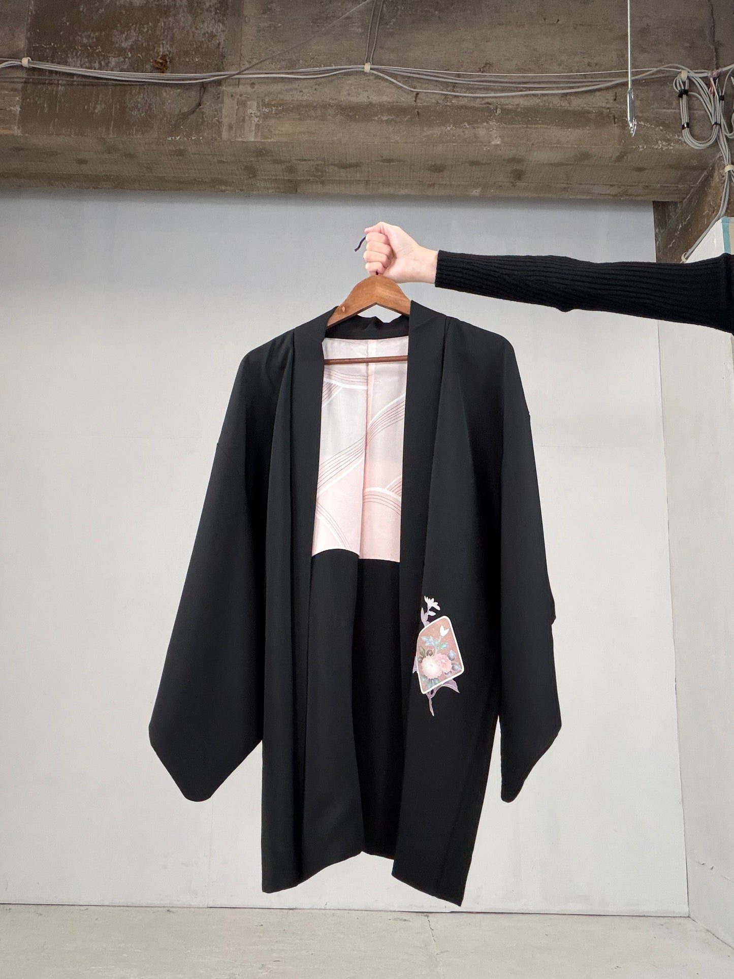 VINTAGE BLACK HAORI  BLK116"