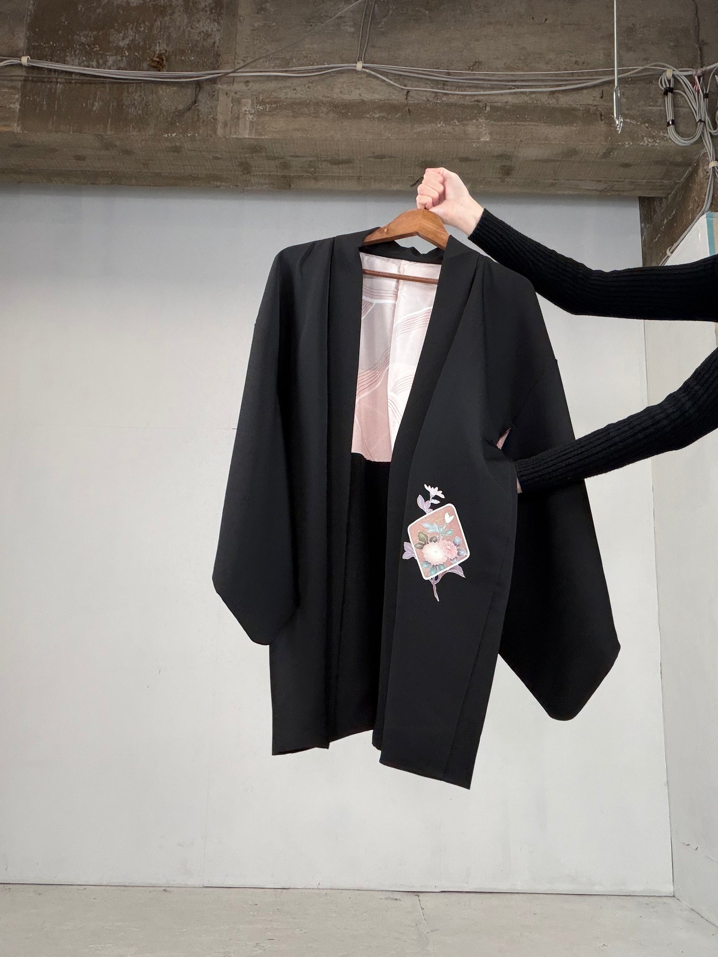 VINTAGE BLACK HAORI  BLK116"