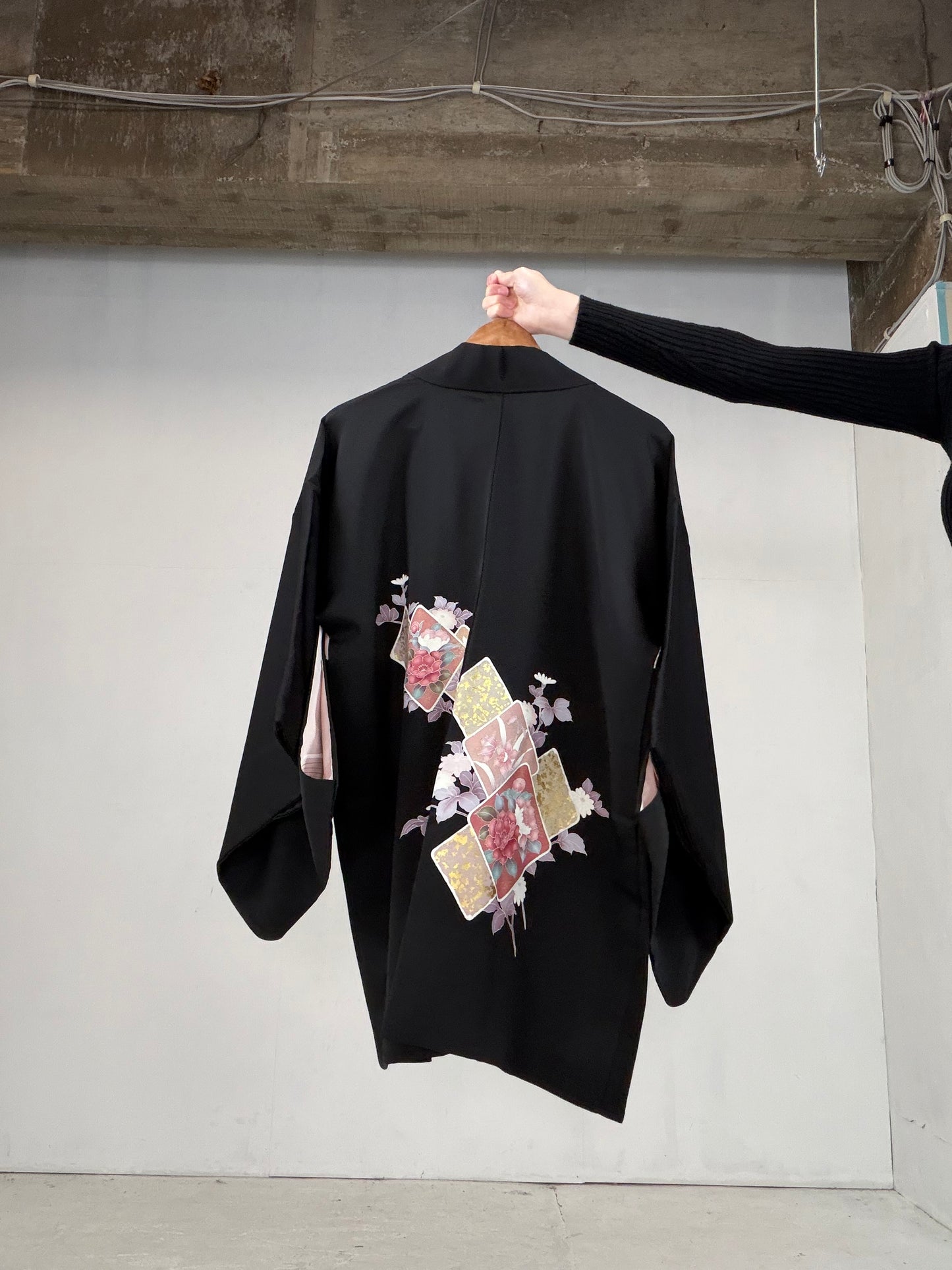 VINTAGE BLACK HAORI  BLK116"