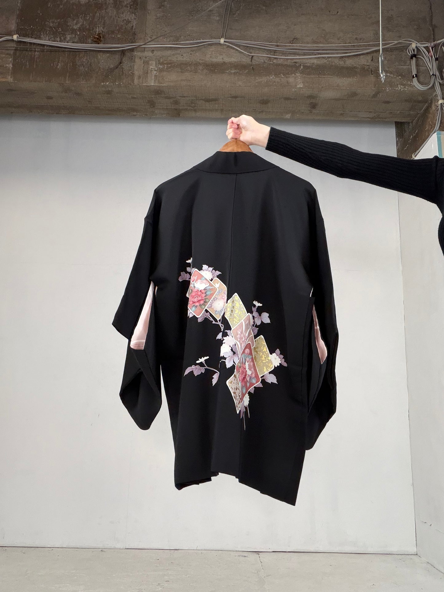 VINTAGE BLACK HAORI  BLK116"