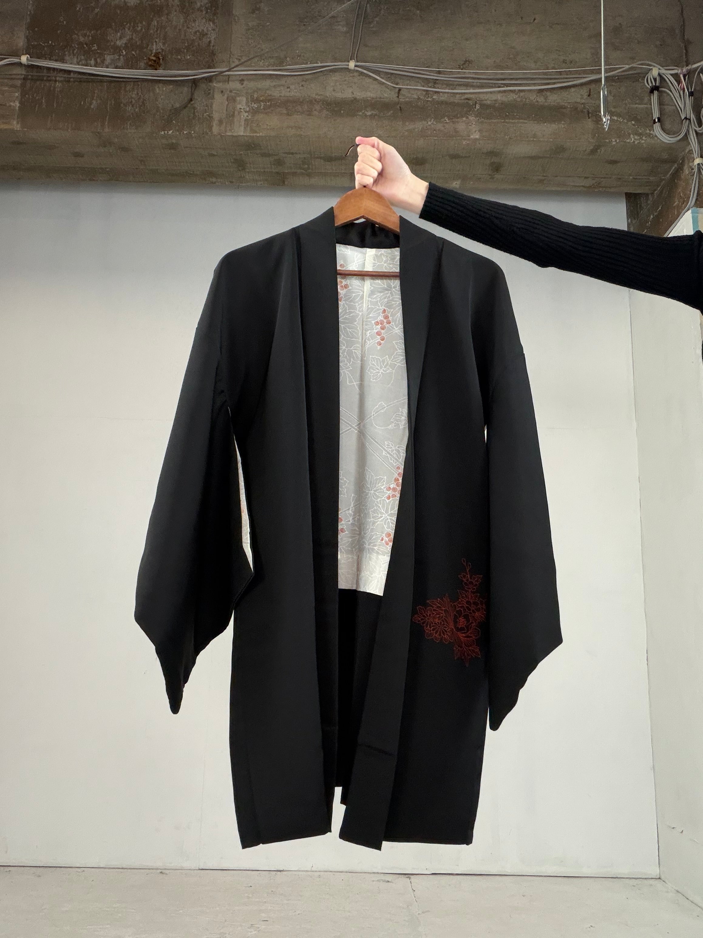 VINTAGE BLACK HAORI BLK114