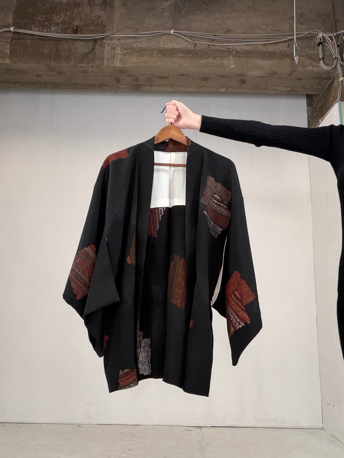 VINTAGE BLACK HAORI  BLK118"