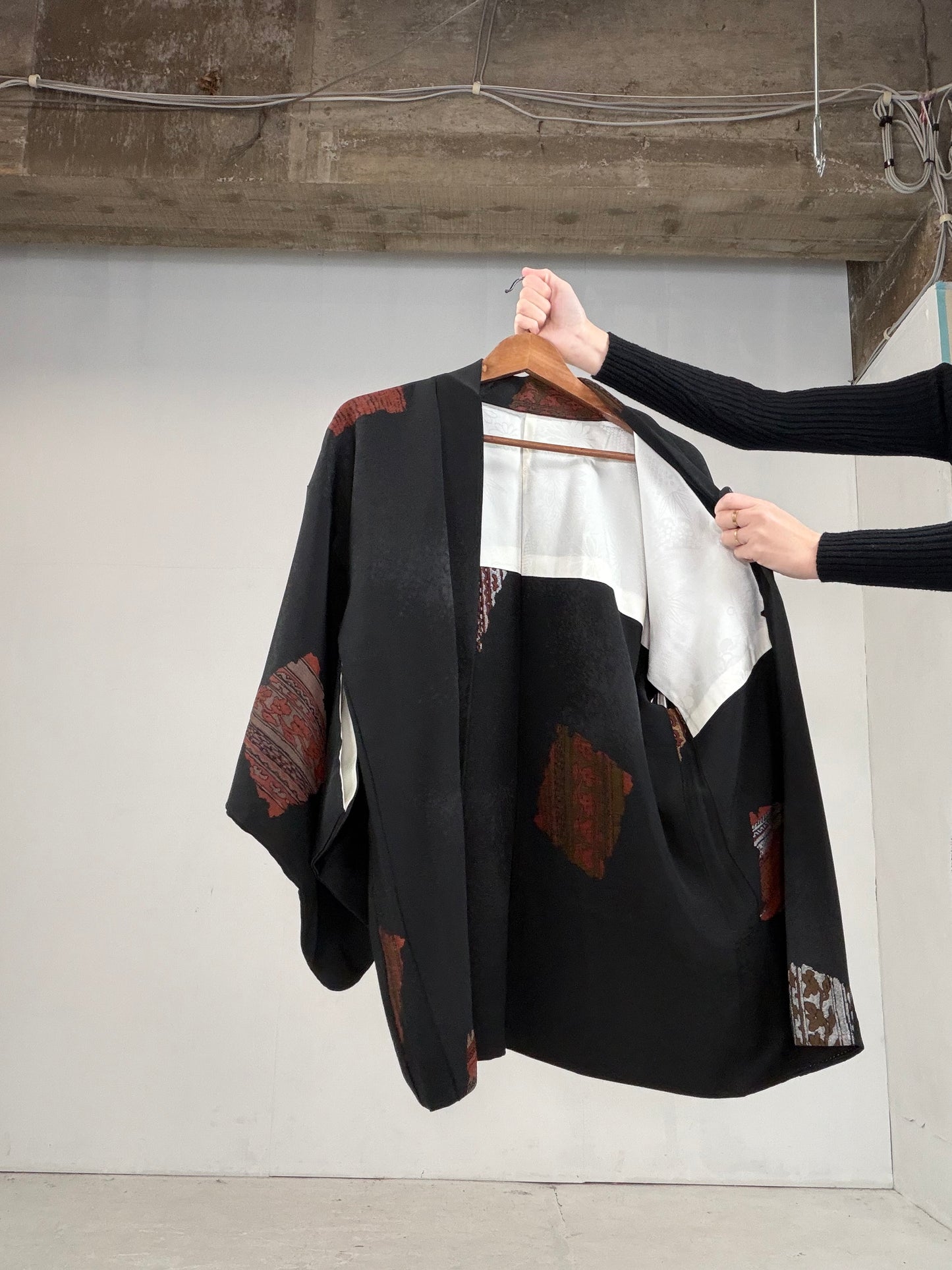 VINTAGE BLACK HAORI  BLK118"