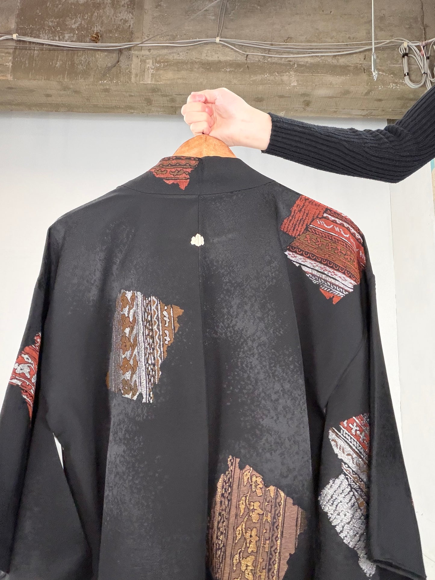 VINTAGE BLACK HAORI  BLK118"