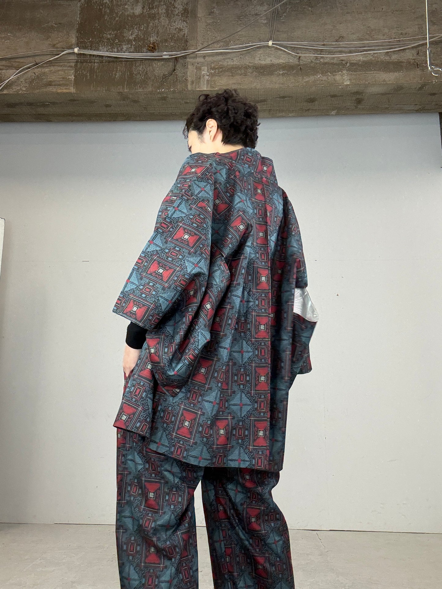 13 Tsumugi HAORI and KIMONO elastic waist pants upcycled from Japanese kimono