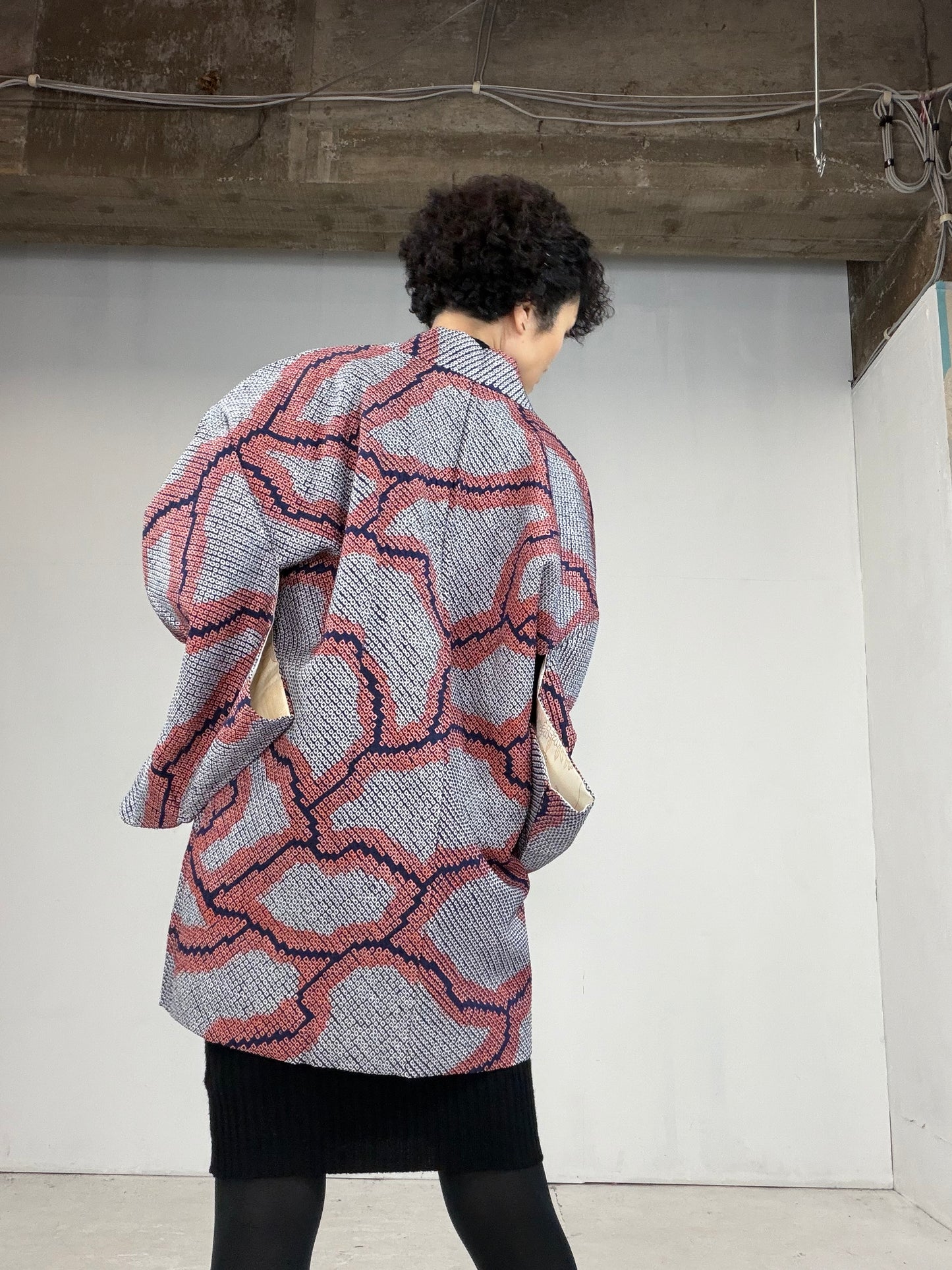 VINTAGE SHIBORI HAORI "einazuma"