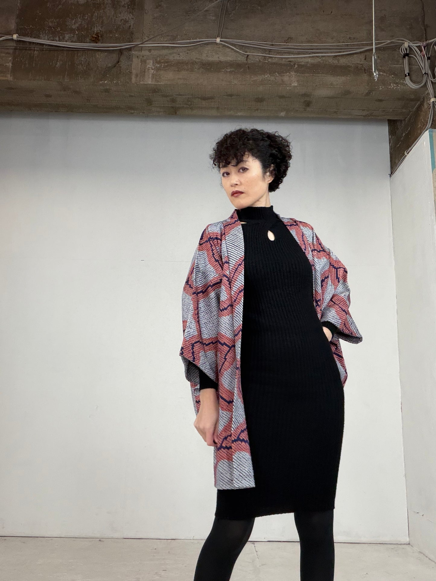 VINTAGE SHIBORI HAORI "einazuma"