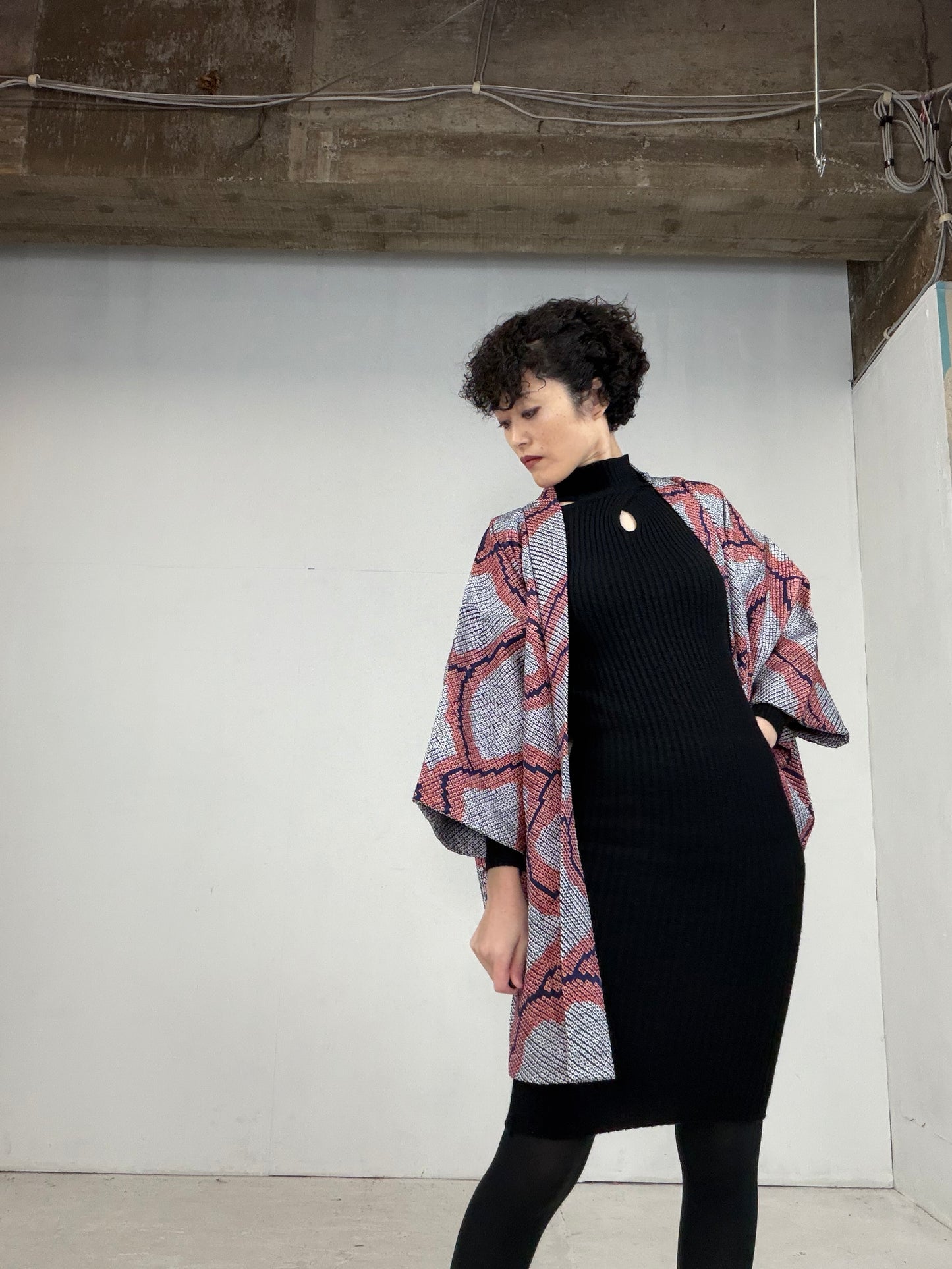 VINTAGE SHIBORI HAORI "einazuma"