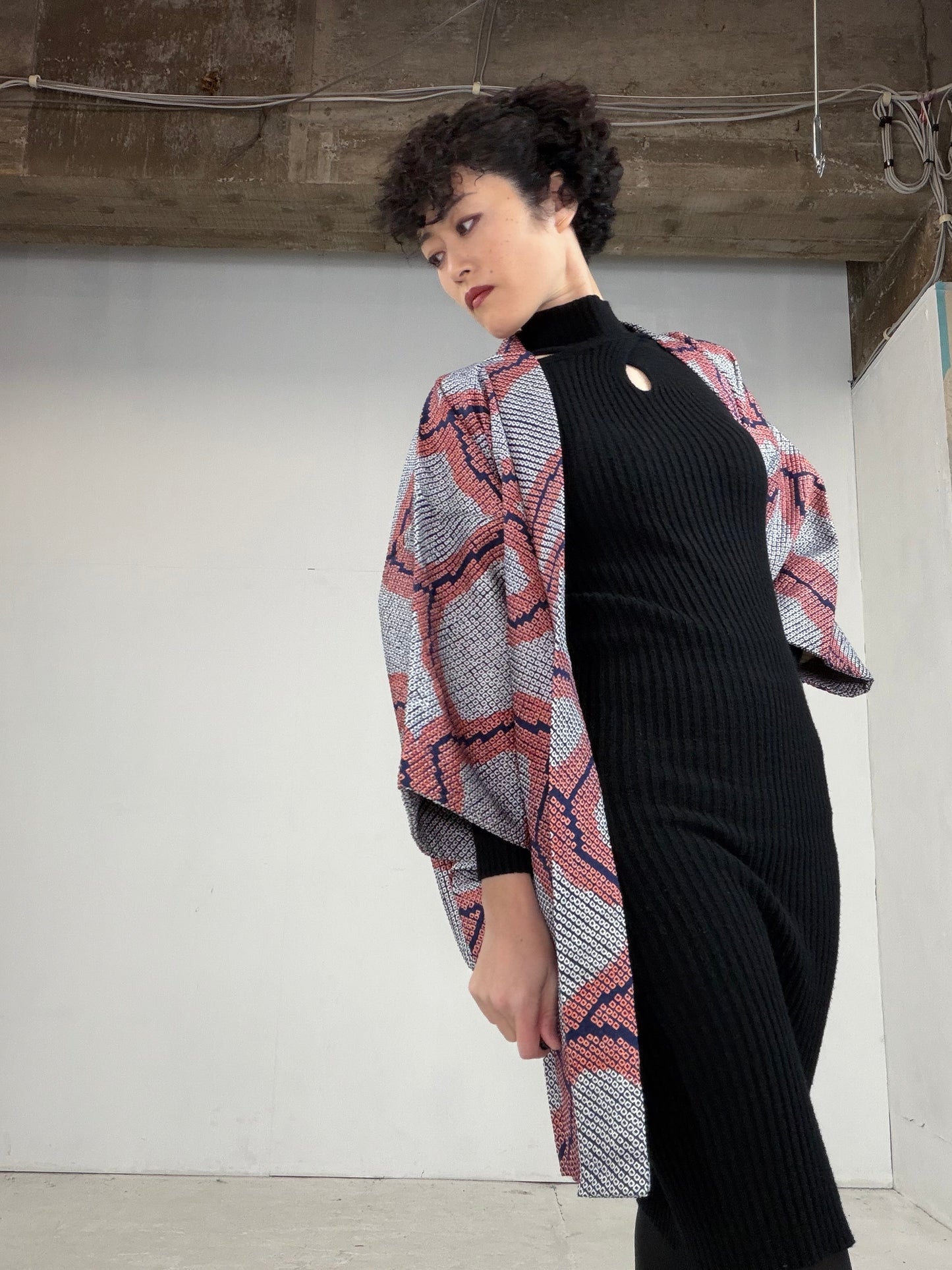 VINTAGE SHIBORI HAORI "einazuma"