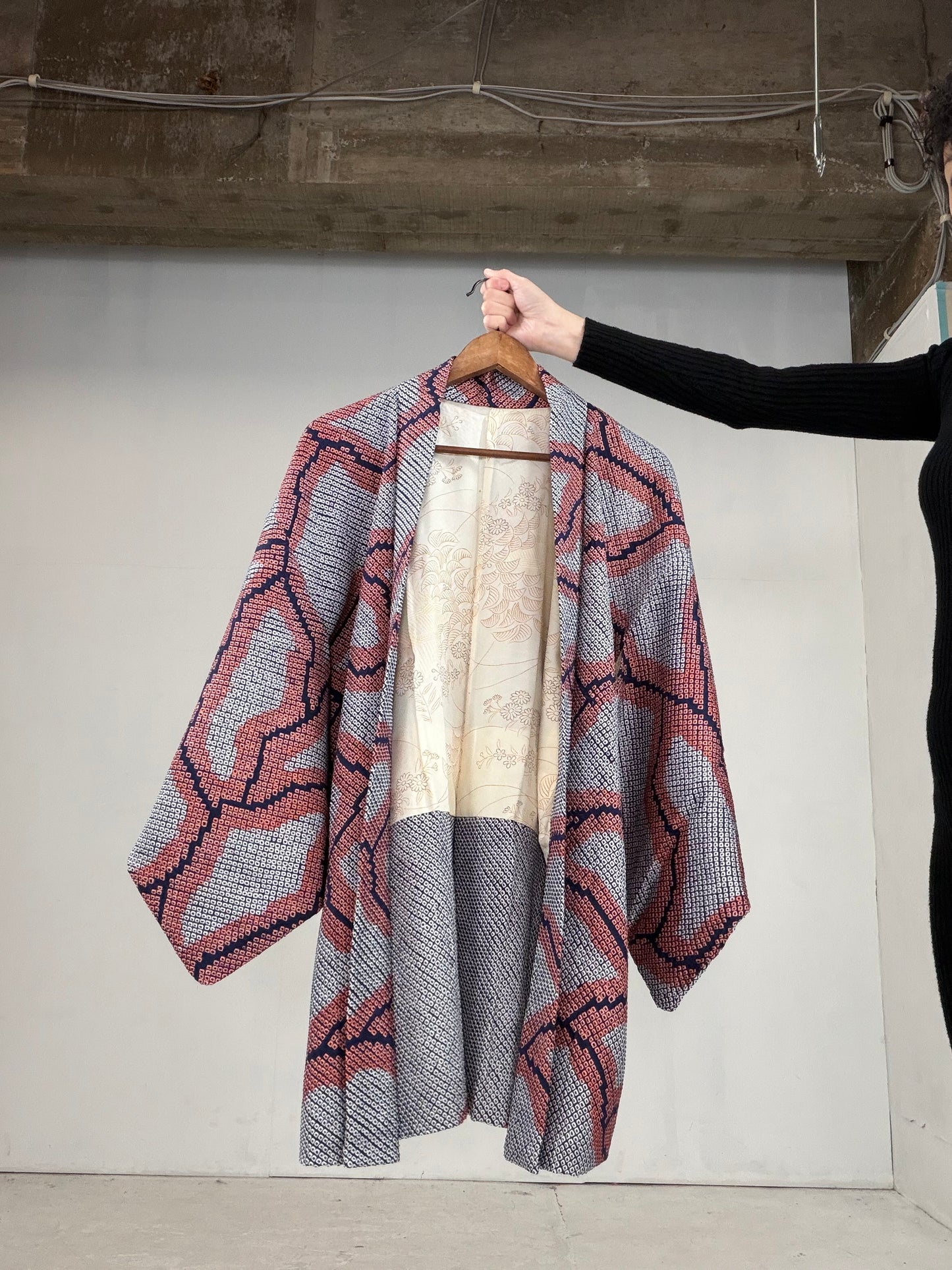 VINTAGE SHIBORI HAORI "einazuma"