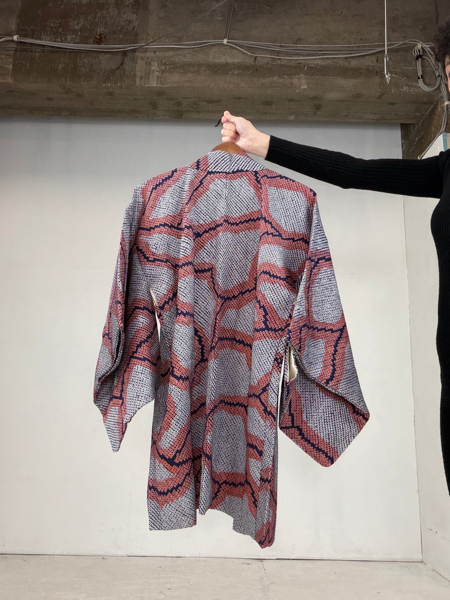 VINTAGE SHIBORI HAORI "einazuma"