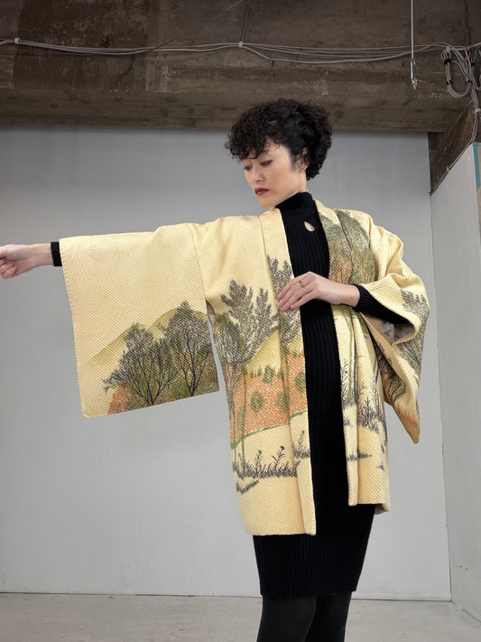 VINTAGE SHIBORI HAORI "hayashi, SIB104"