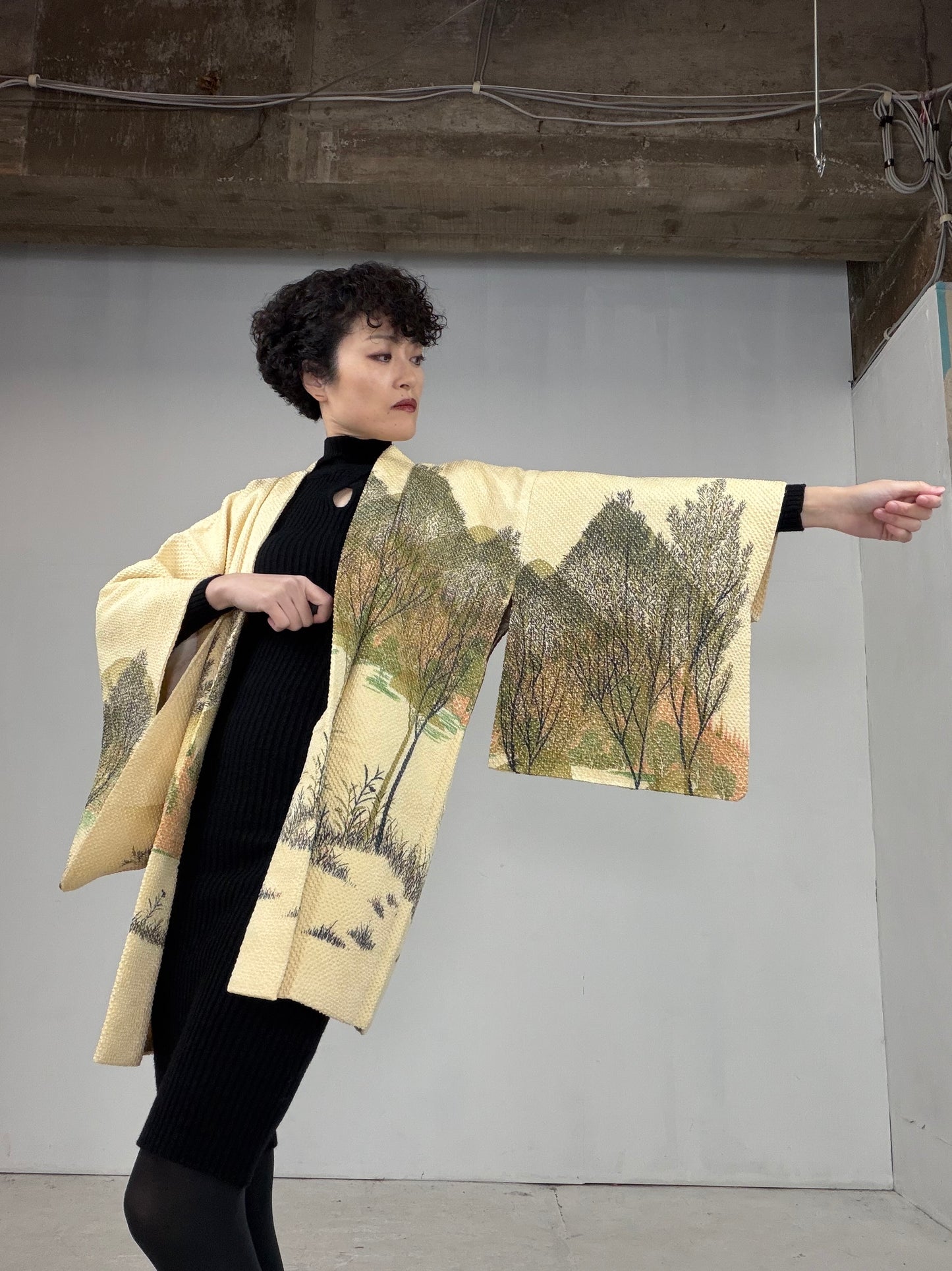VINTAGE SHIBORI HAORI "hayashi, SIB104"
