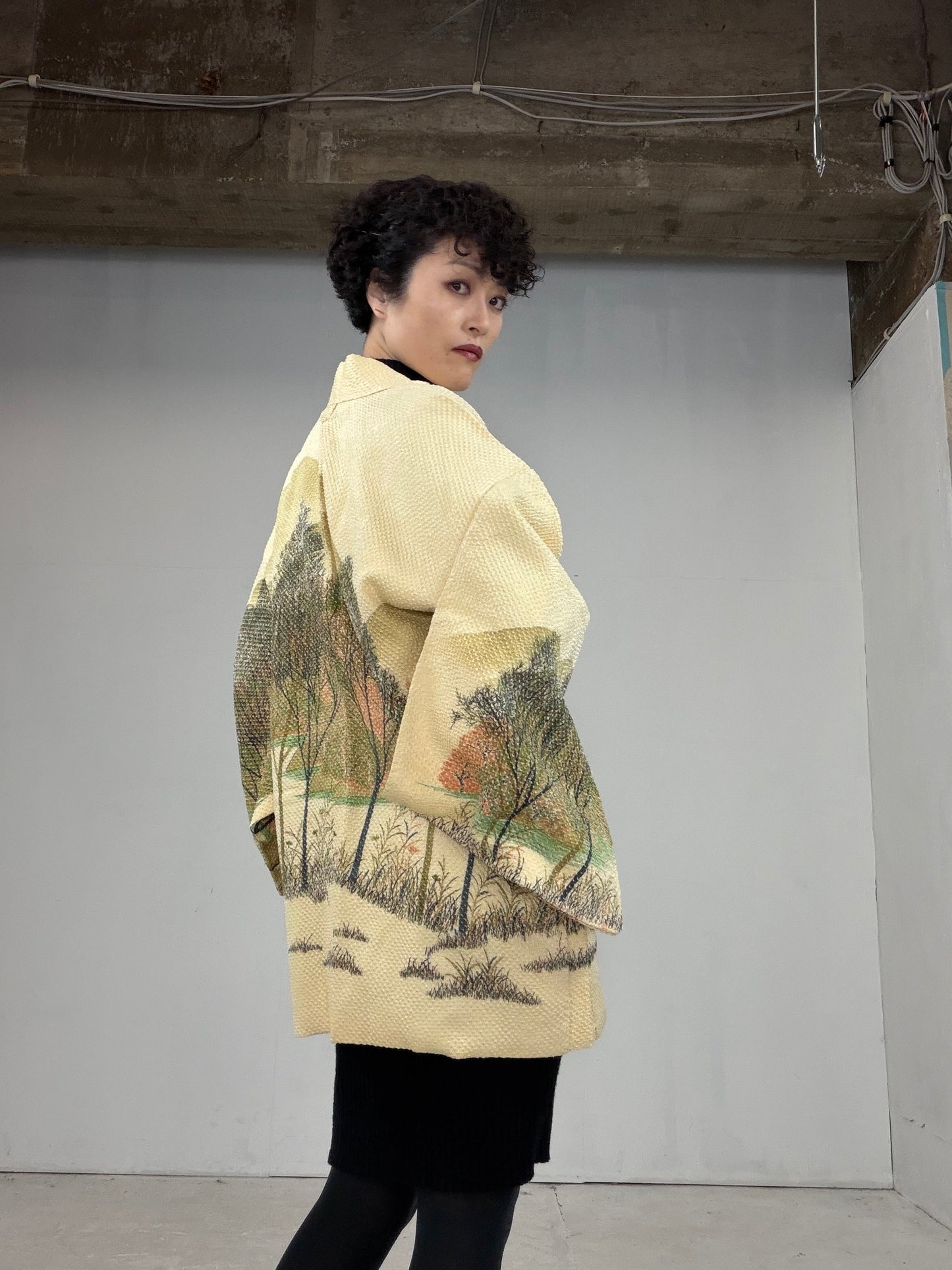 VINTAGE SHIBORI HAORI "hayashi, SIB104"