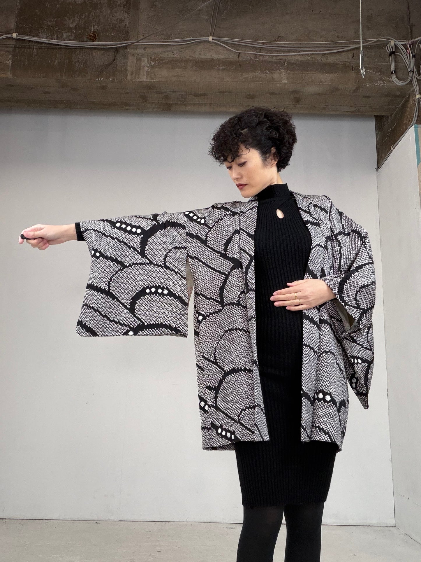 VINTAGE SHIBORI HAORI "hanen, SIB108"