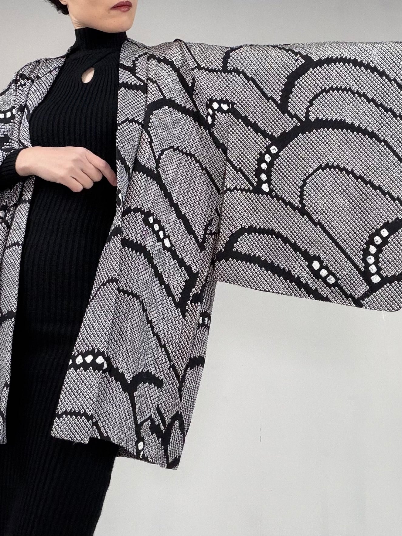 VINTAGE SHIBORI HAORI "hanen, SIB108"