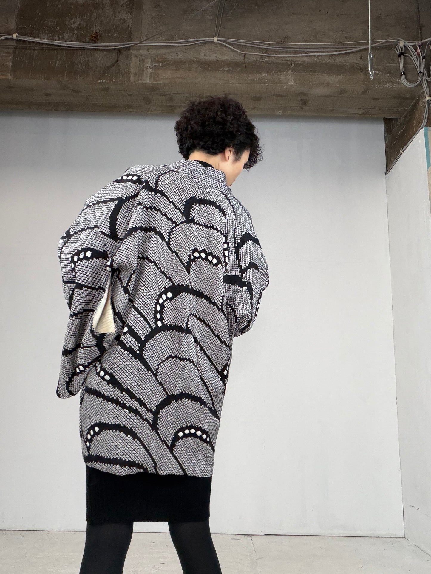 VINTAGE SHIBORI HAORI "hanen, SIB108"