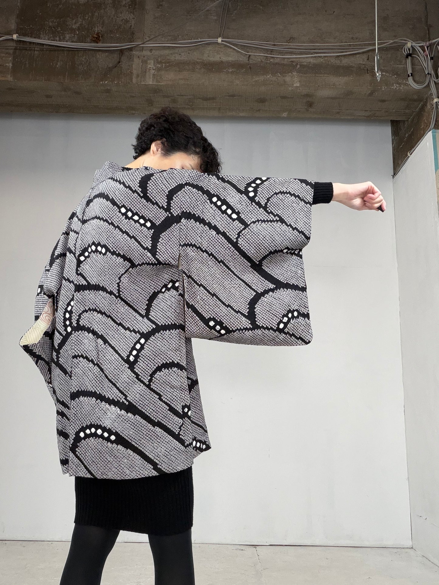 VINTAGE SHIBORI HAORI "hanen, SIB108"