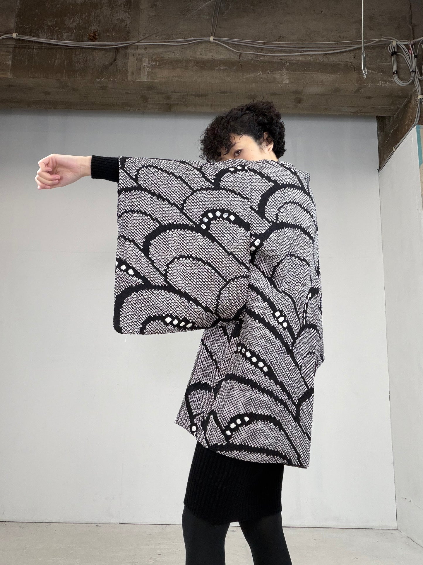 VINTAGE SHIBORI HAORI "hanen, SIB108"