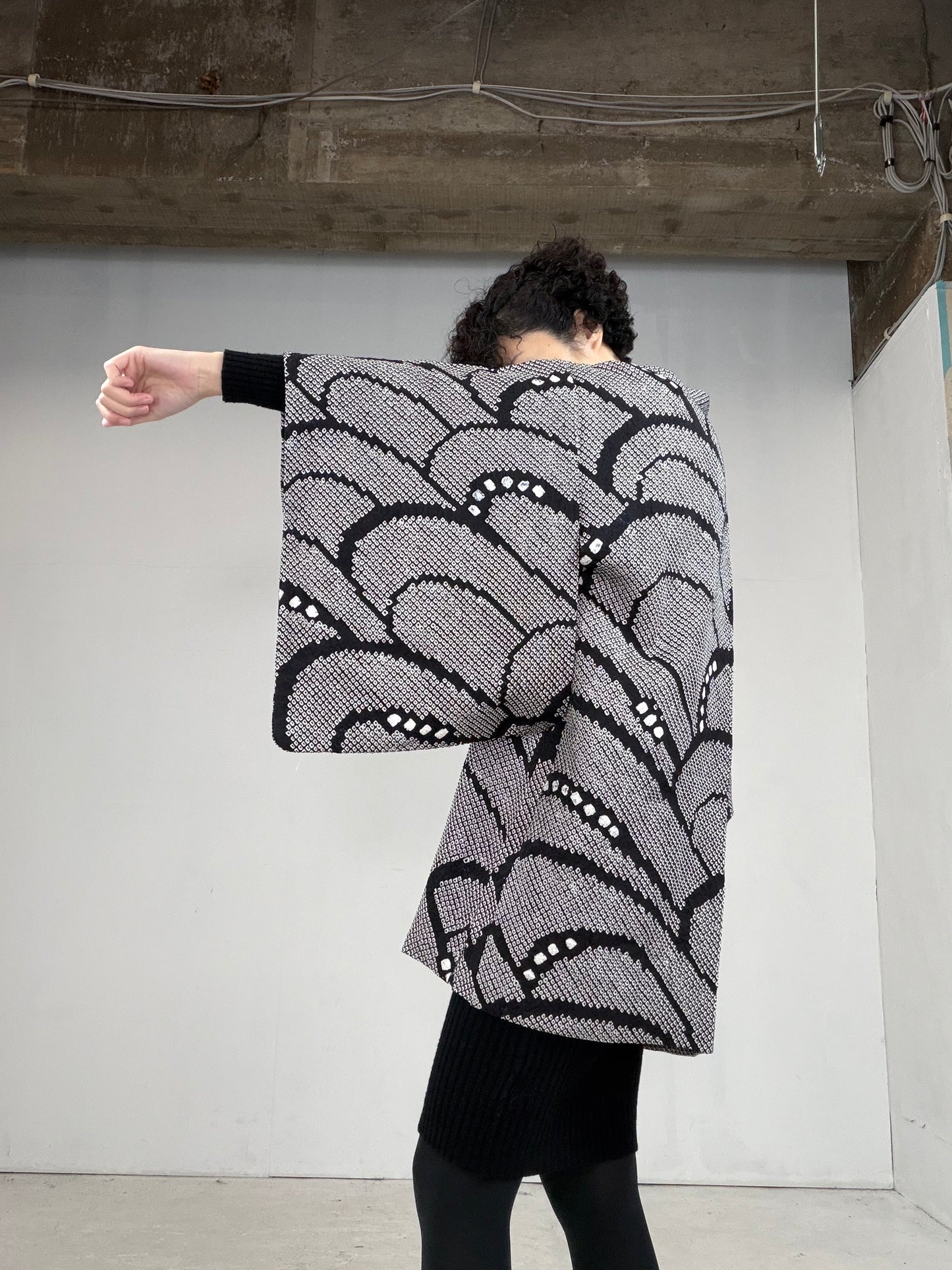 VINTAGE SHIBORI HAORI "hanen, SIB108"