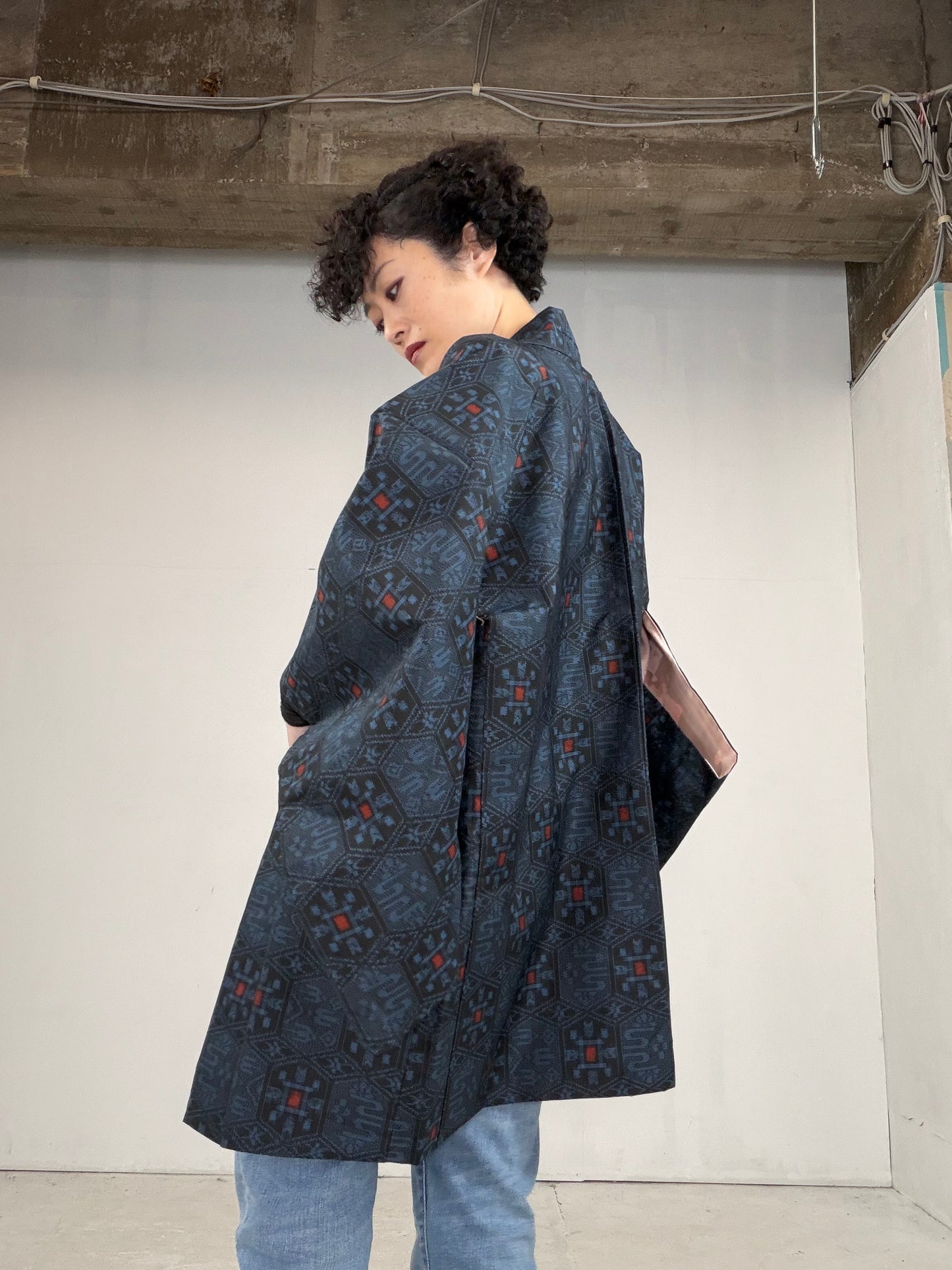 VINTAGE KAWAII HAORI "tsumugi, KAW101"