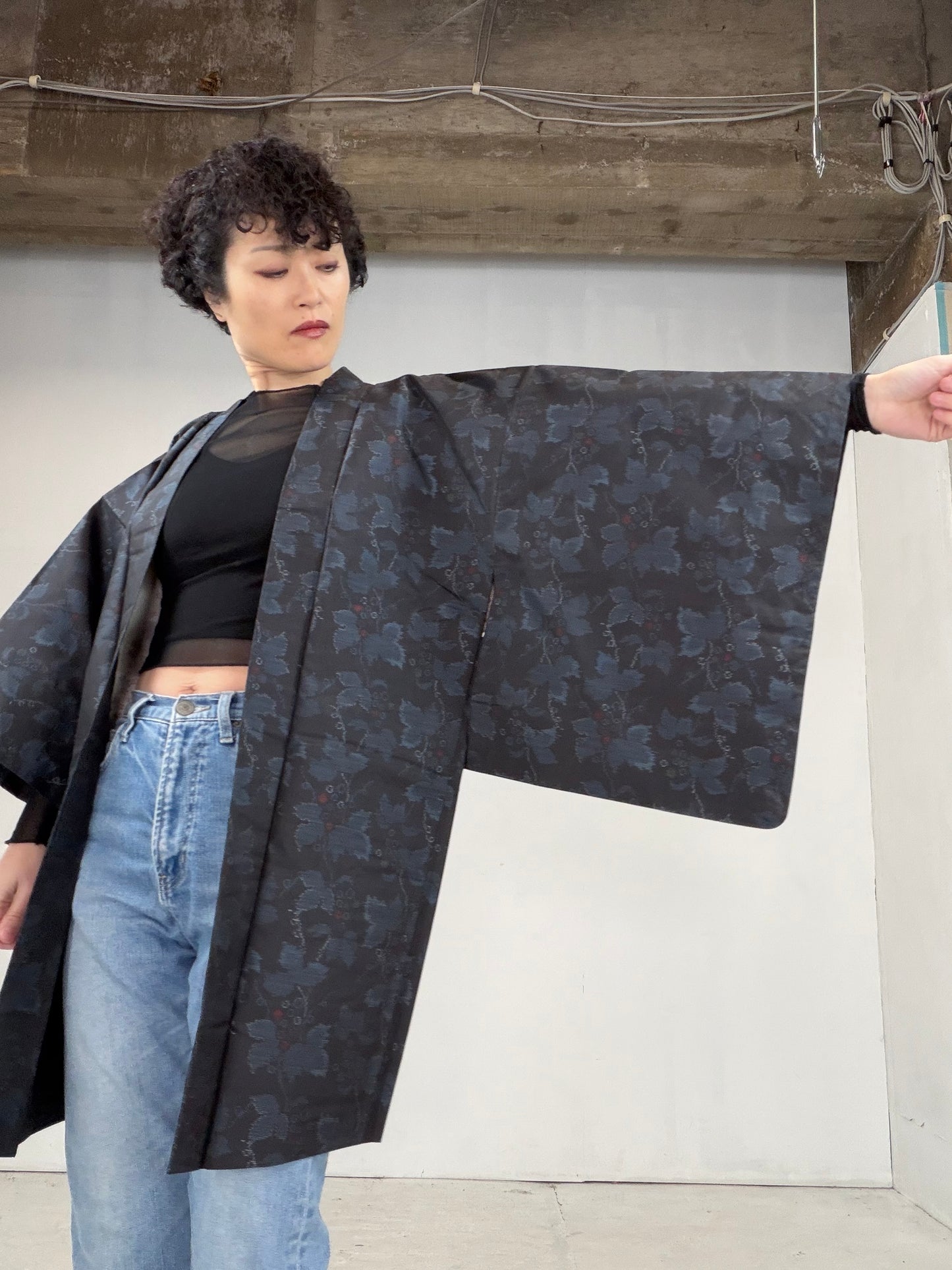 VINTAGE KAWAII HAORI "tsumugi, KAW102"