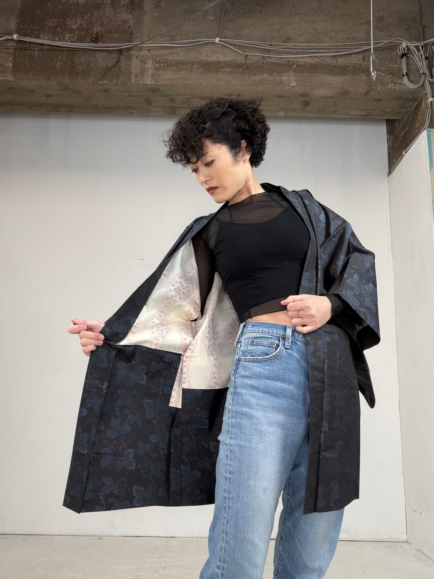 VINTAGE KAWAII HAORI "tsumugi, KAW102"