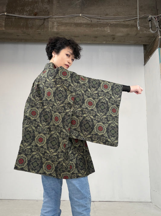 VINTAGE KAWAII HAORI "tsumugi, KAW103"