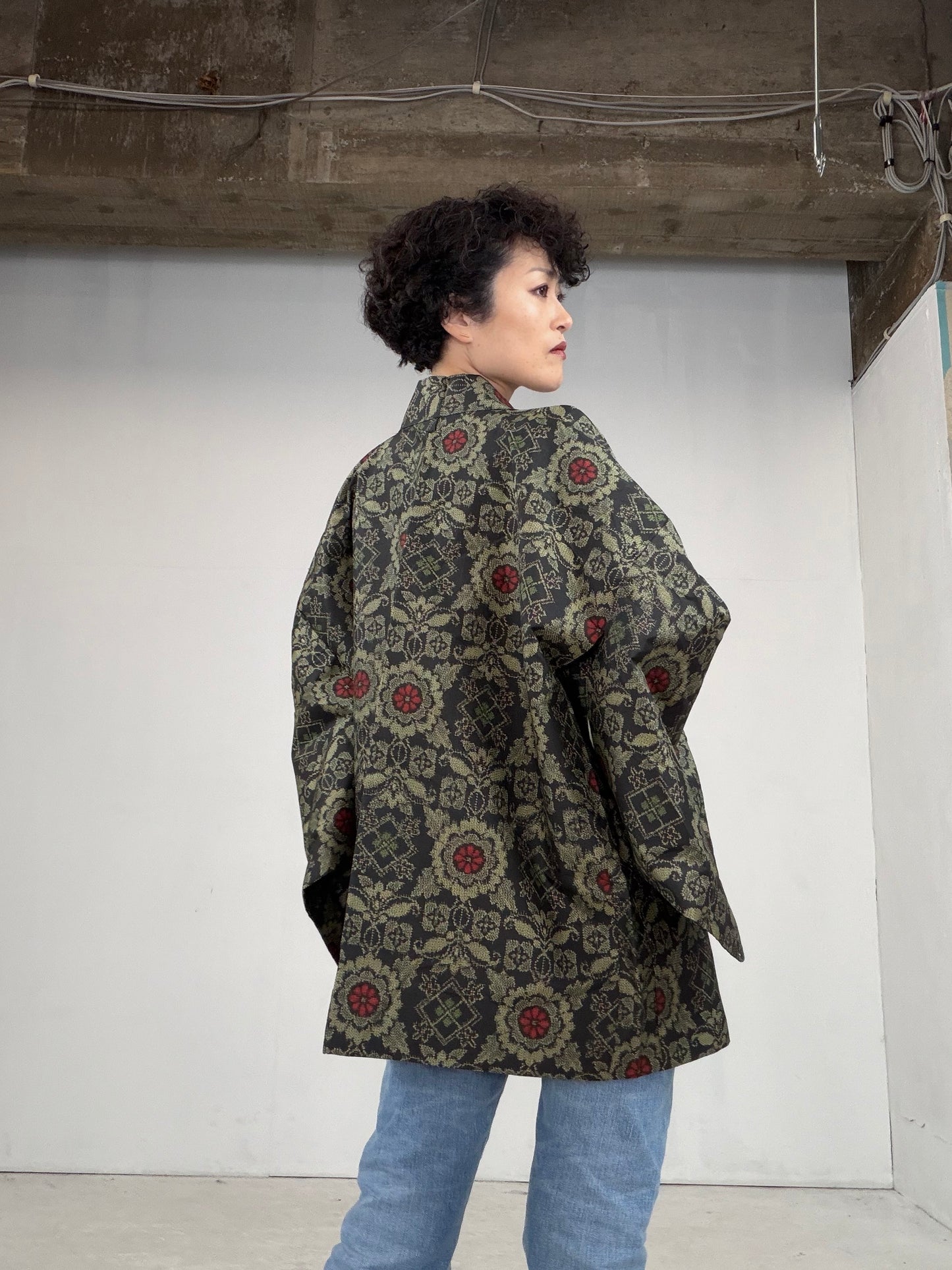 VINTAGE KAWAII HAORI "tsumugi, KAW103"