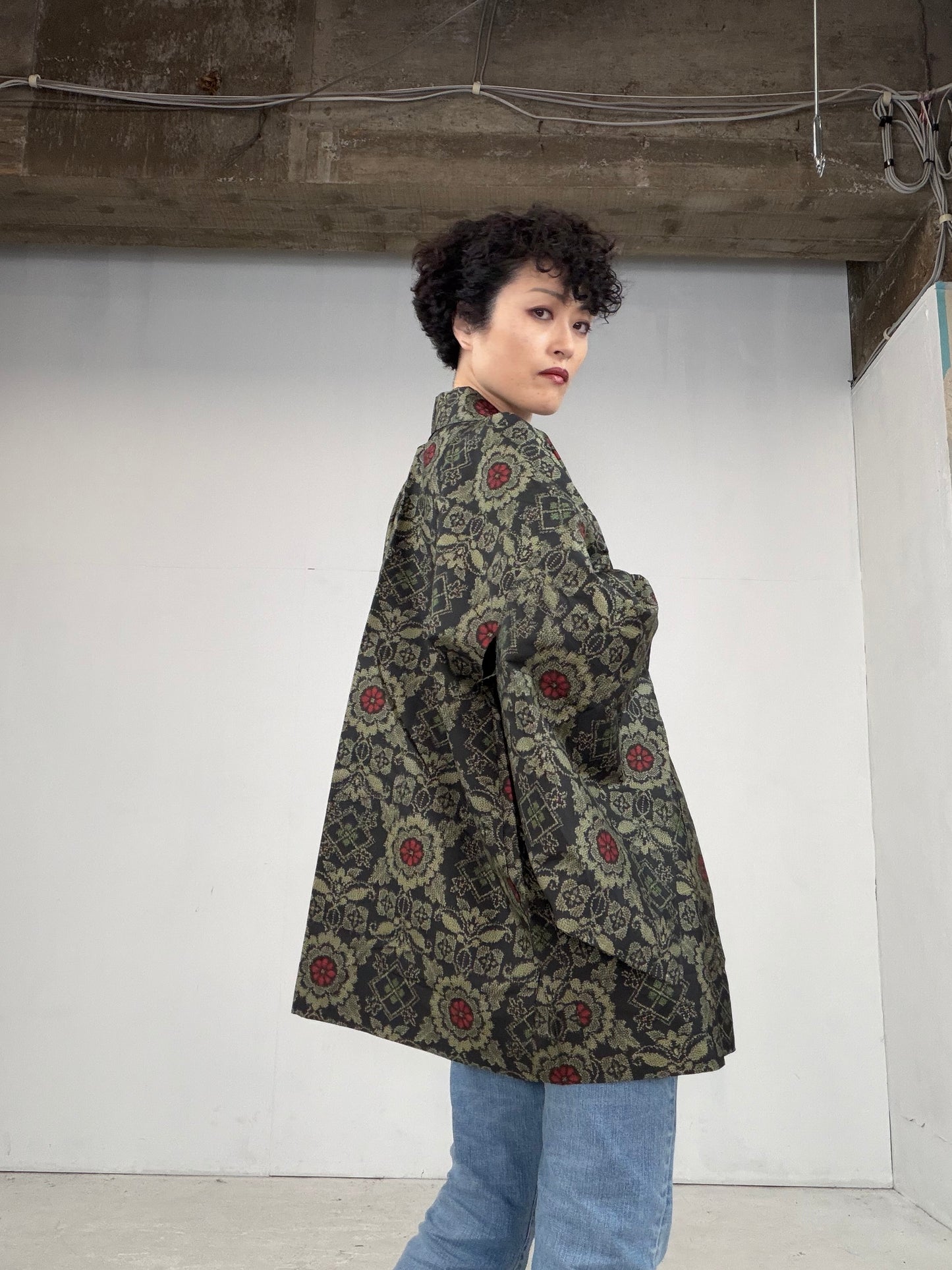 VINTAGE KAWAII HAORI "tsumugi, KAW103"