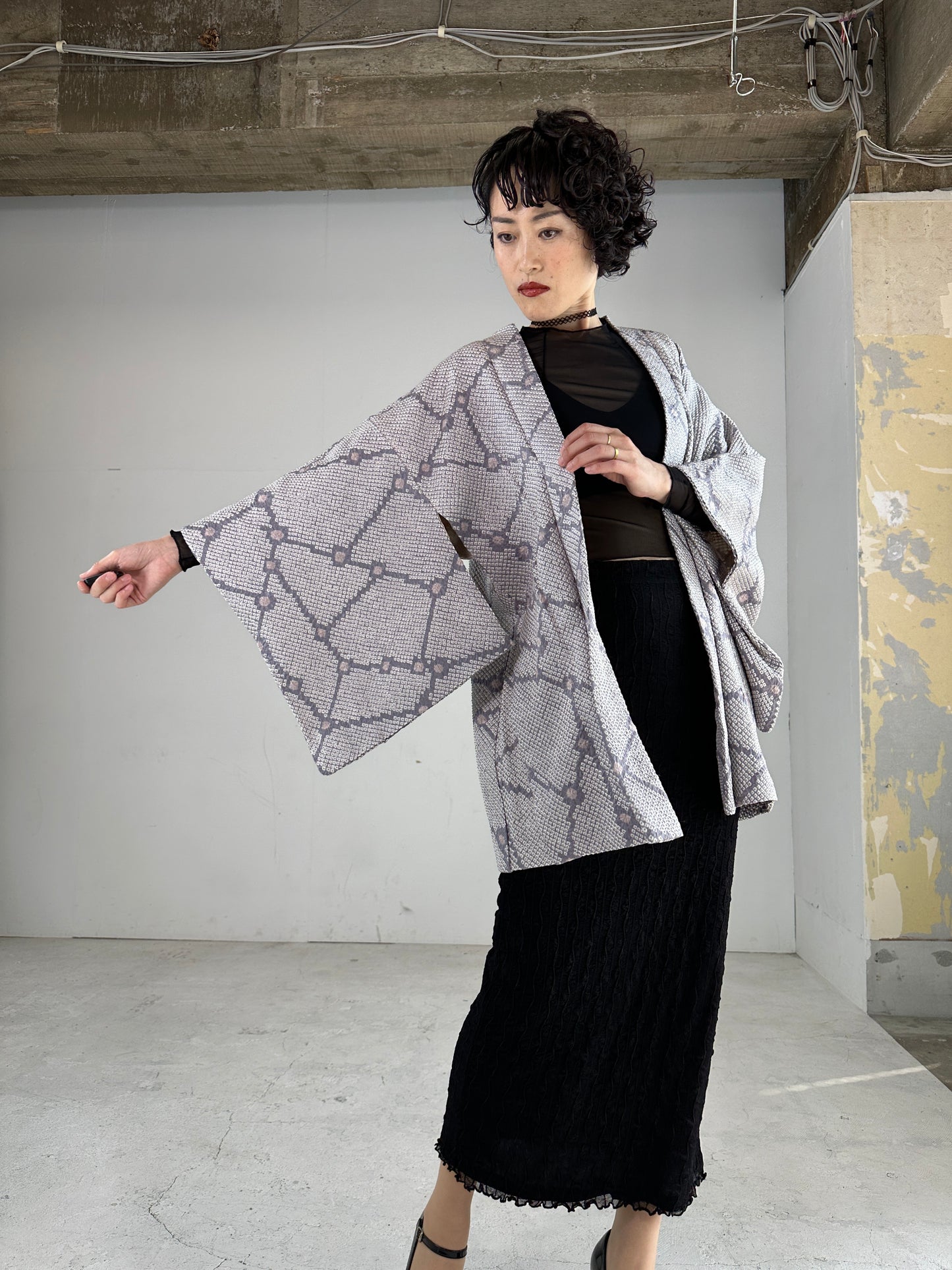 VINTAGE SHIBORI HAORI usunezu