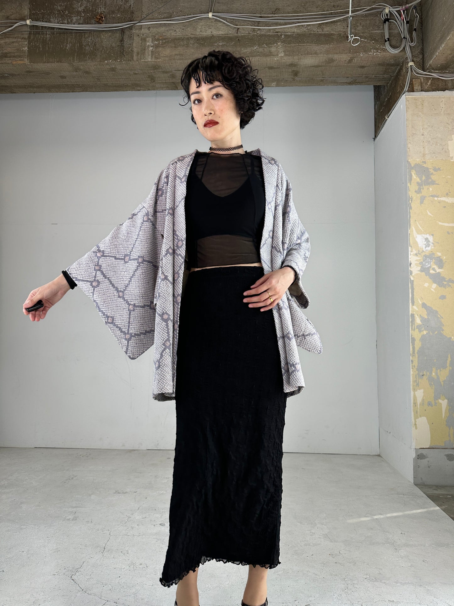 VINTAGE SHIBORI HAORI usunezu