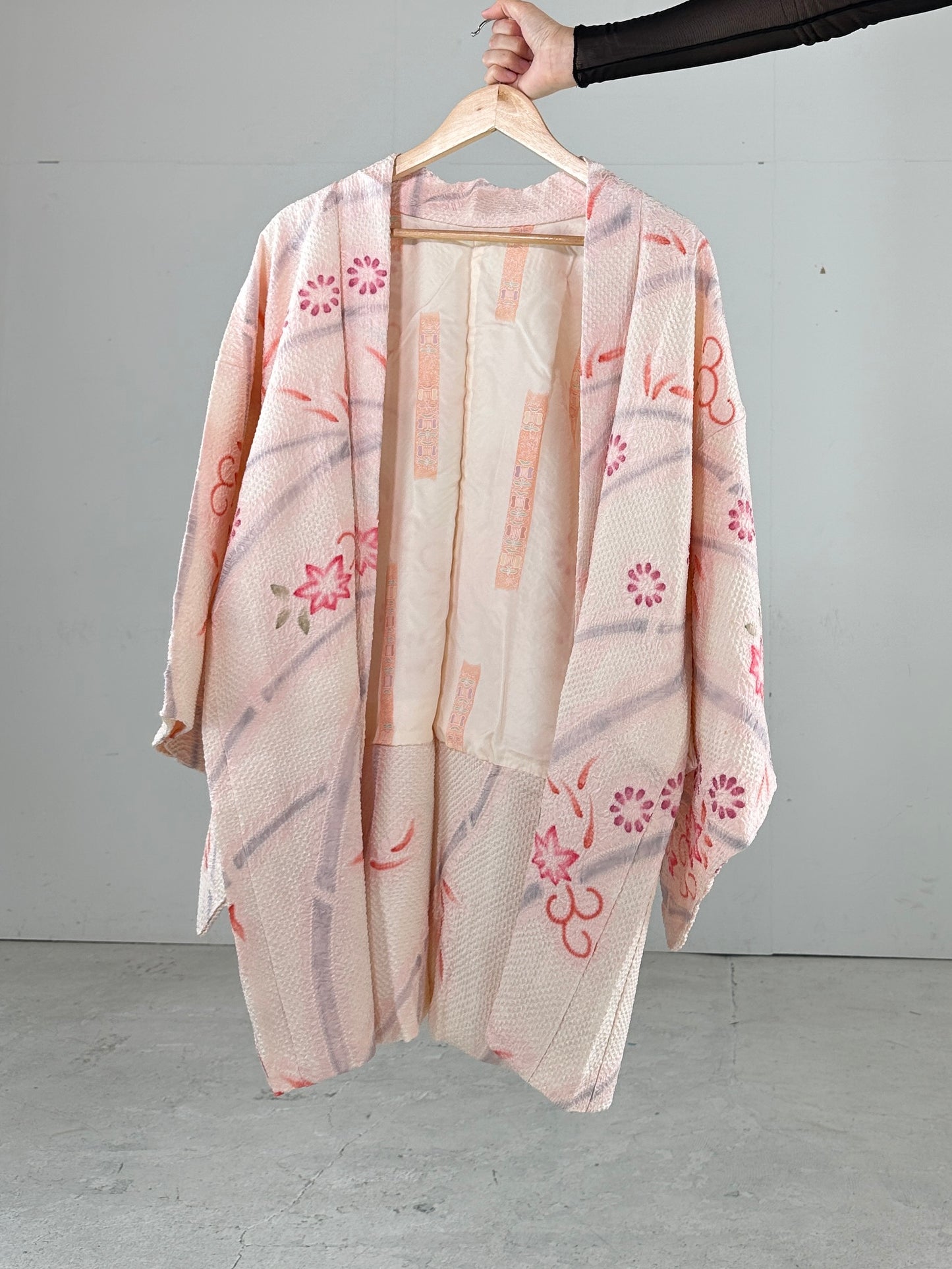 VINTAGE SHIBORI HAORI pink hana