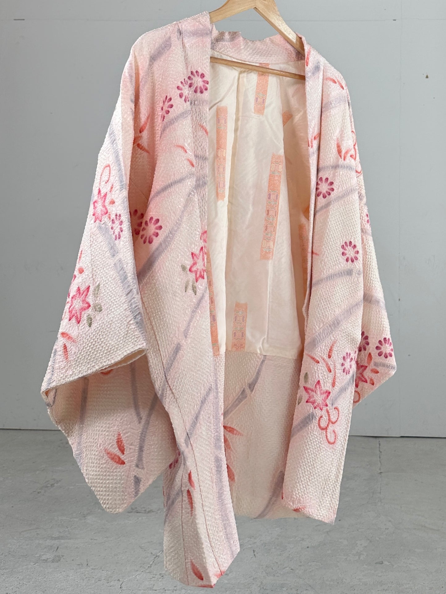 VINTAGE SHIBORI HAORI pink hana