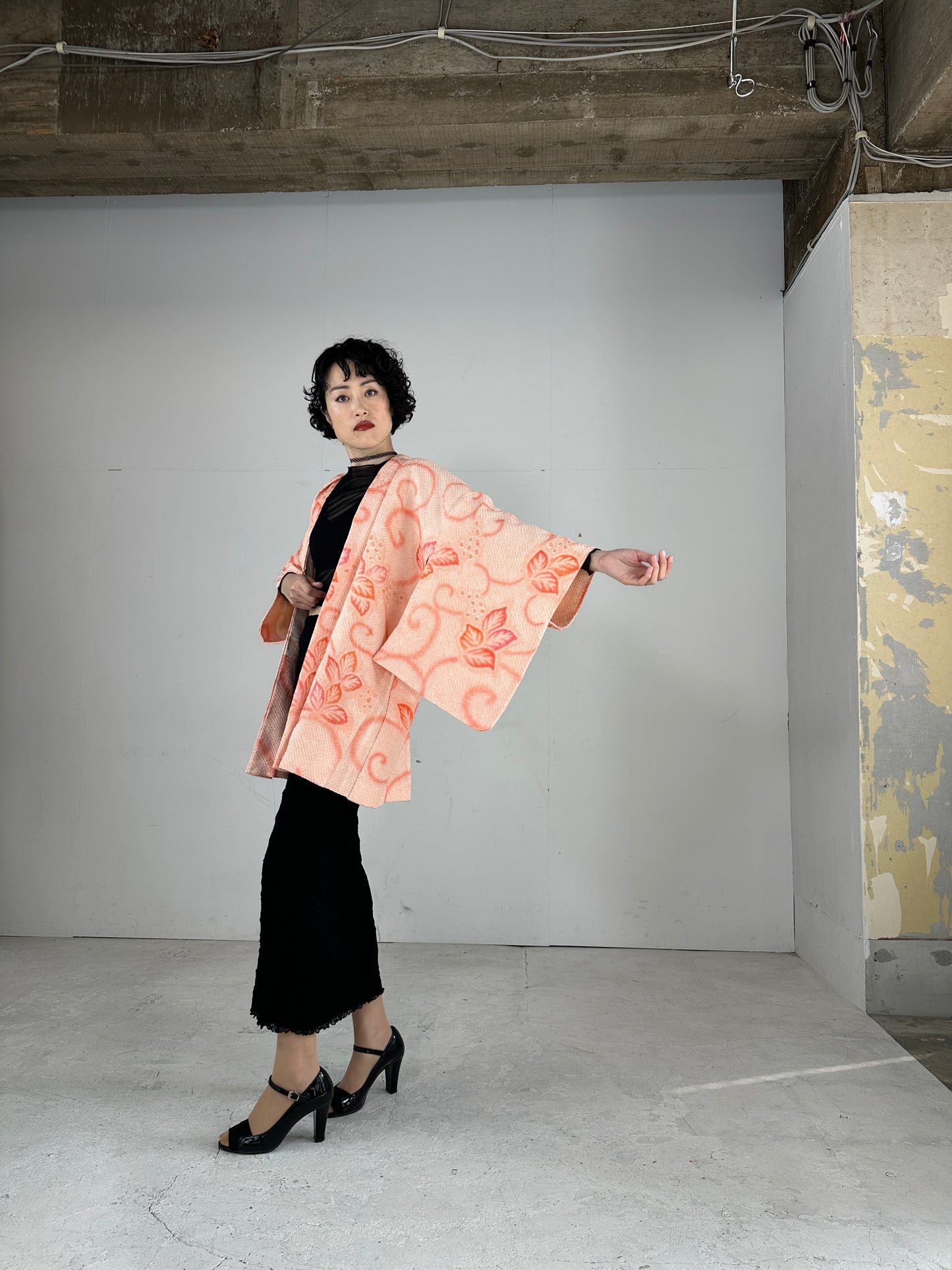 VINTAGE SHIBORI HAORI karakusa