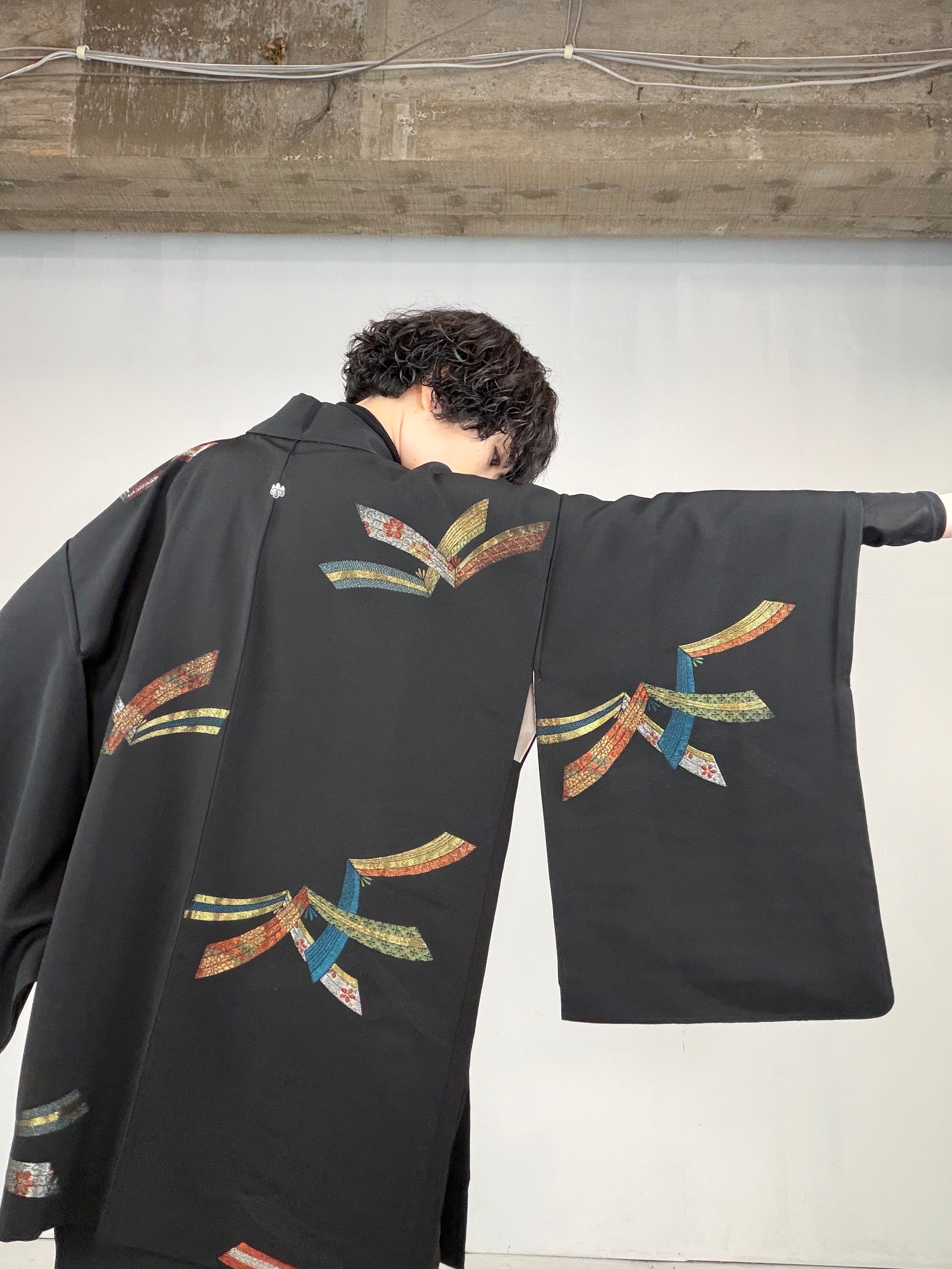 VINTAGE BLACK HAORI 