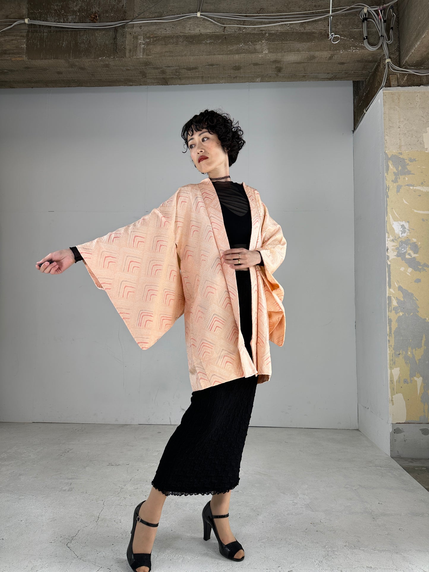 VINTAGE SHIBORI HAORI hishi