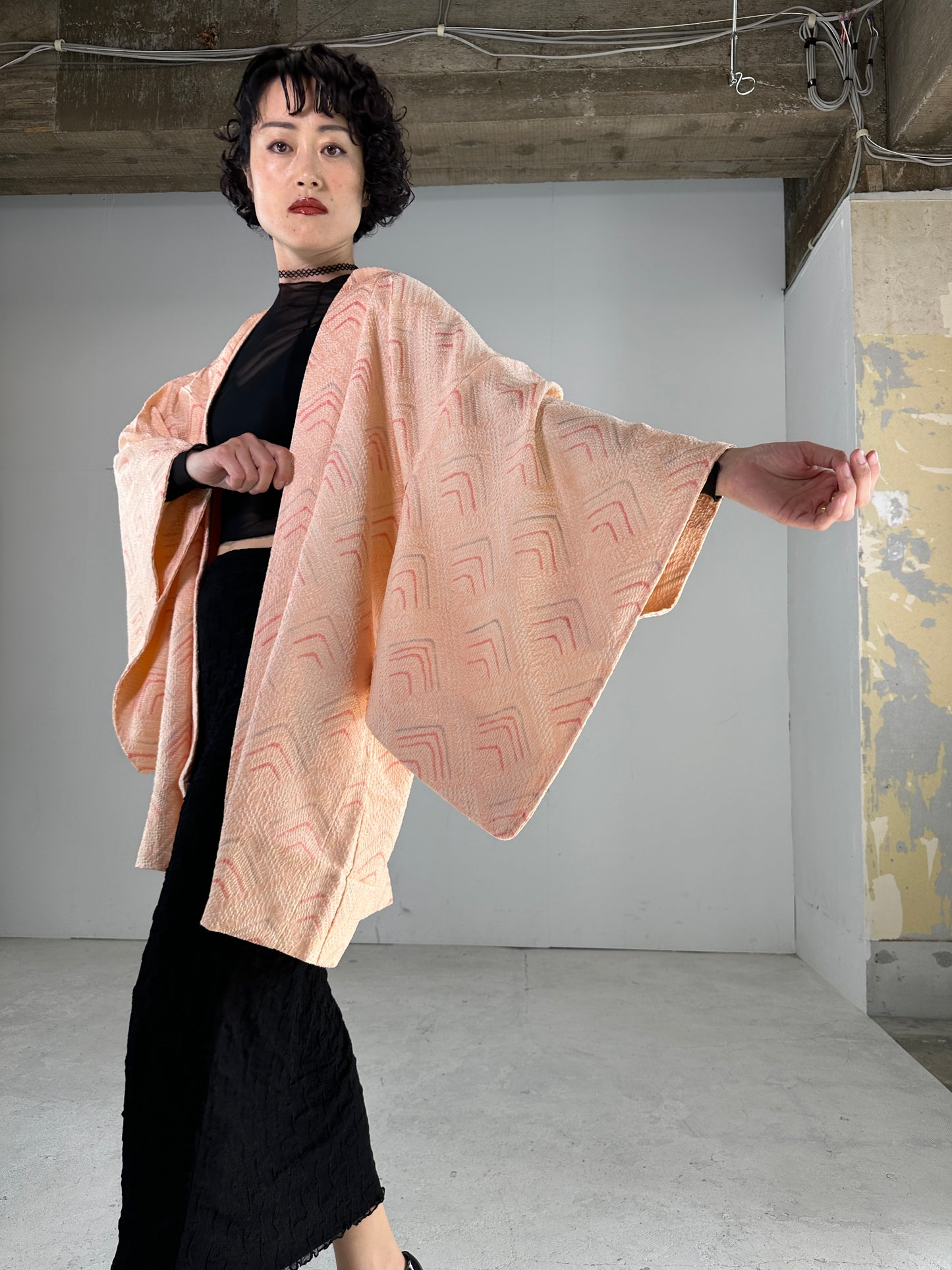 VINTAGE SHIBORI HAORI hishi