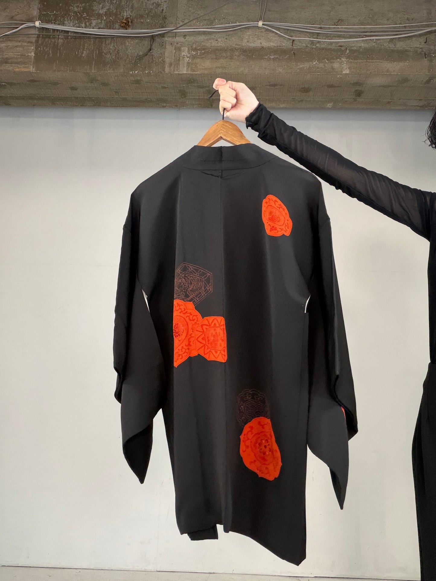 VINTAGE BLACK HAORI  "takarabako, BLK124"