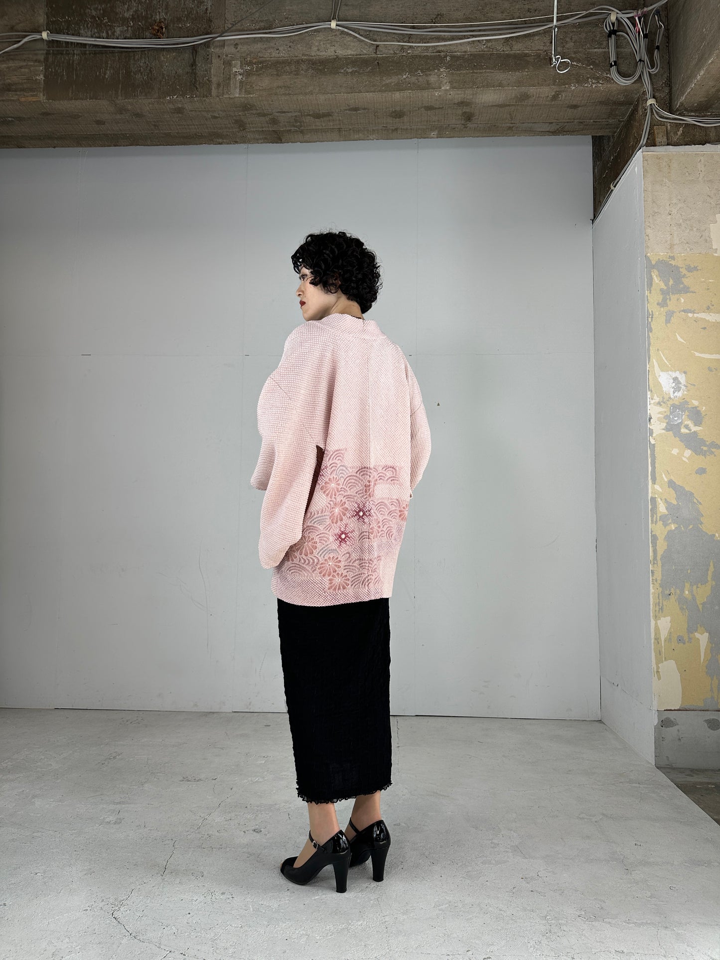 VINTAGE SHIBORI HAORI usumurasaki