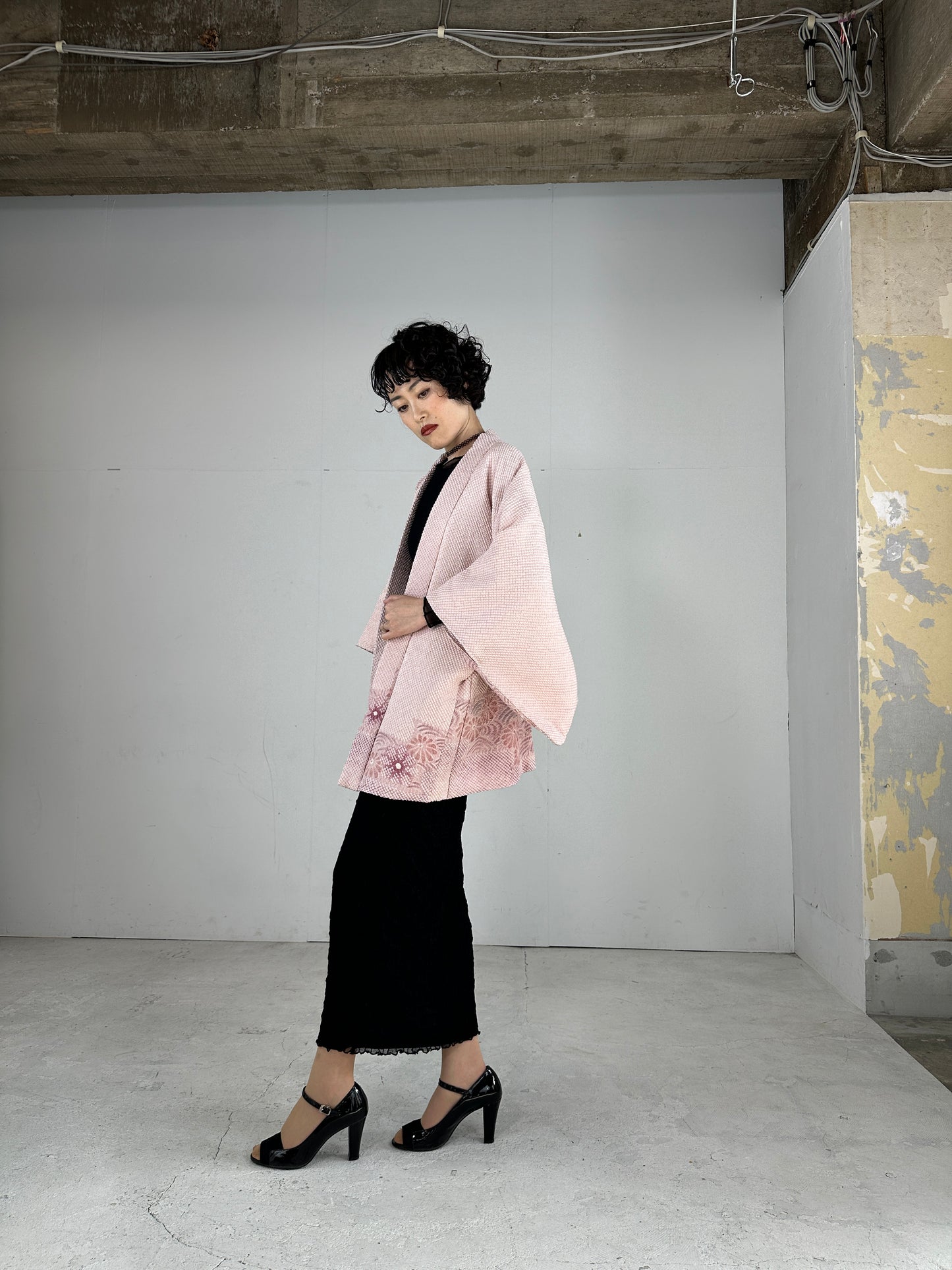 VINTAGE SHIBORI HAORI usumurasaki