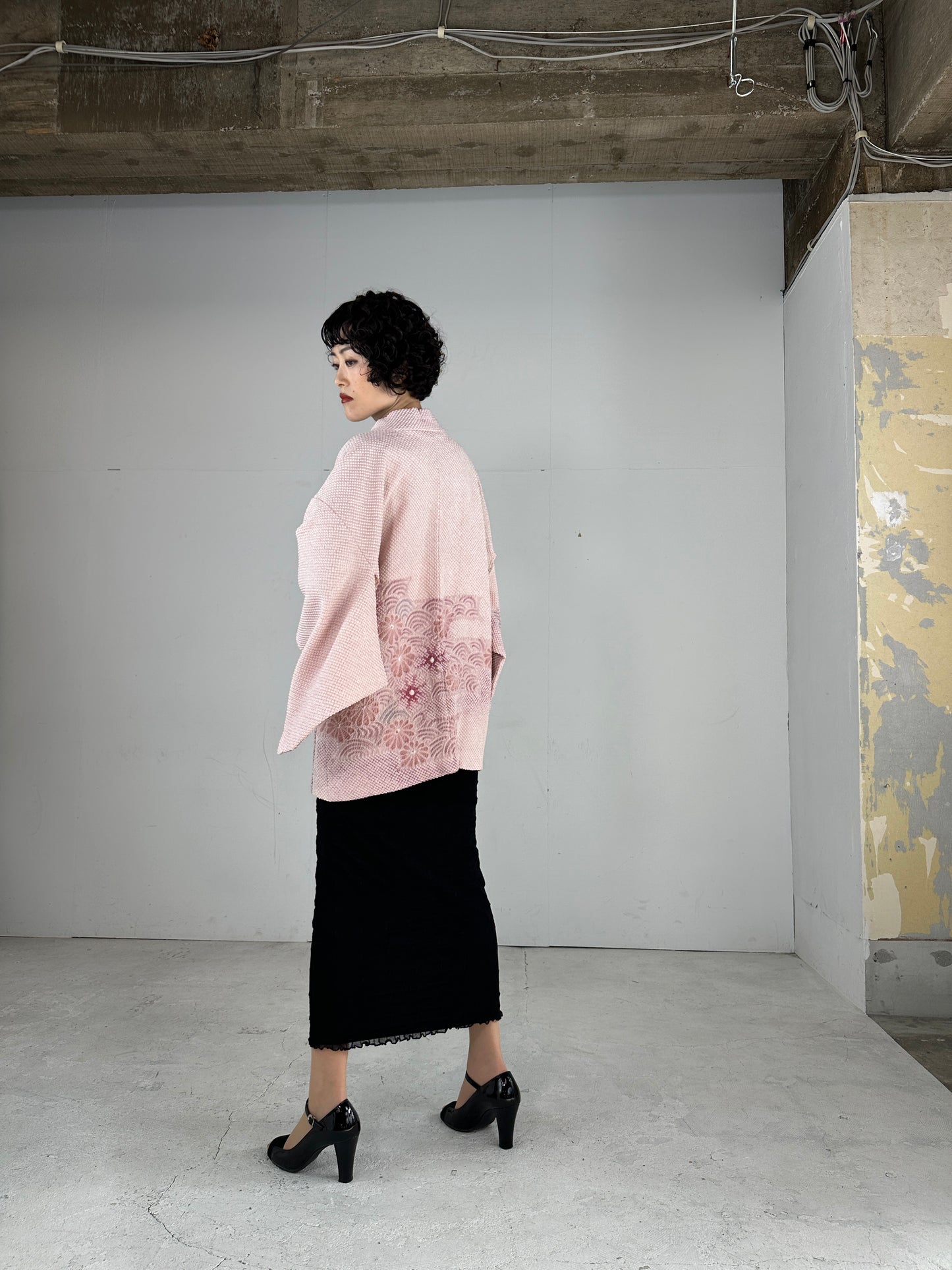 VINTAGE SHIBORI HAORI usumurasaki