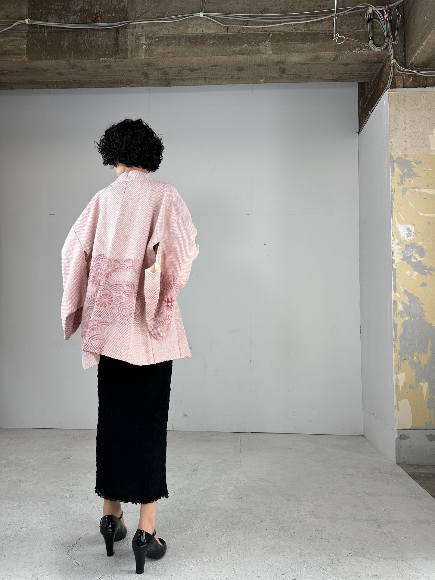 VINTAGE SHIBORI HAORI usumurasaki