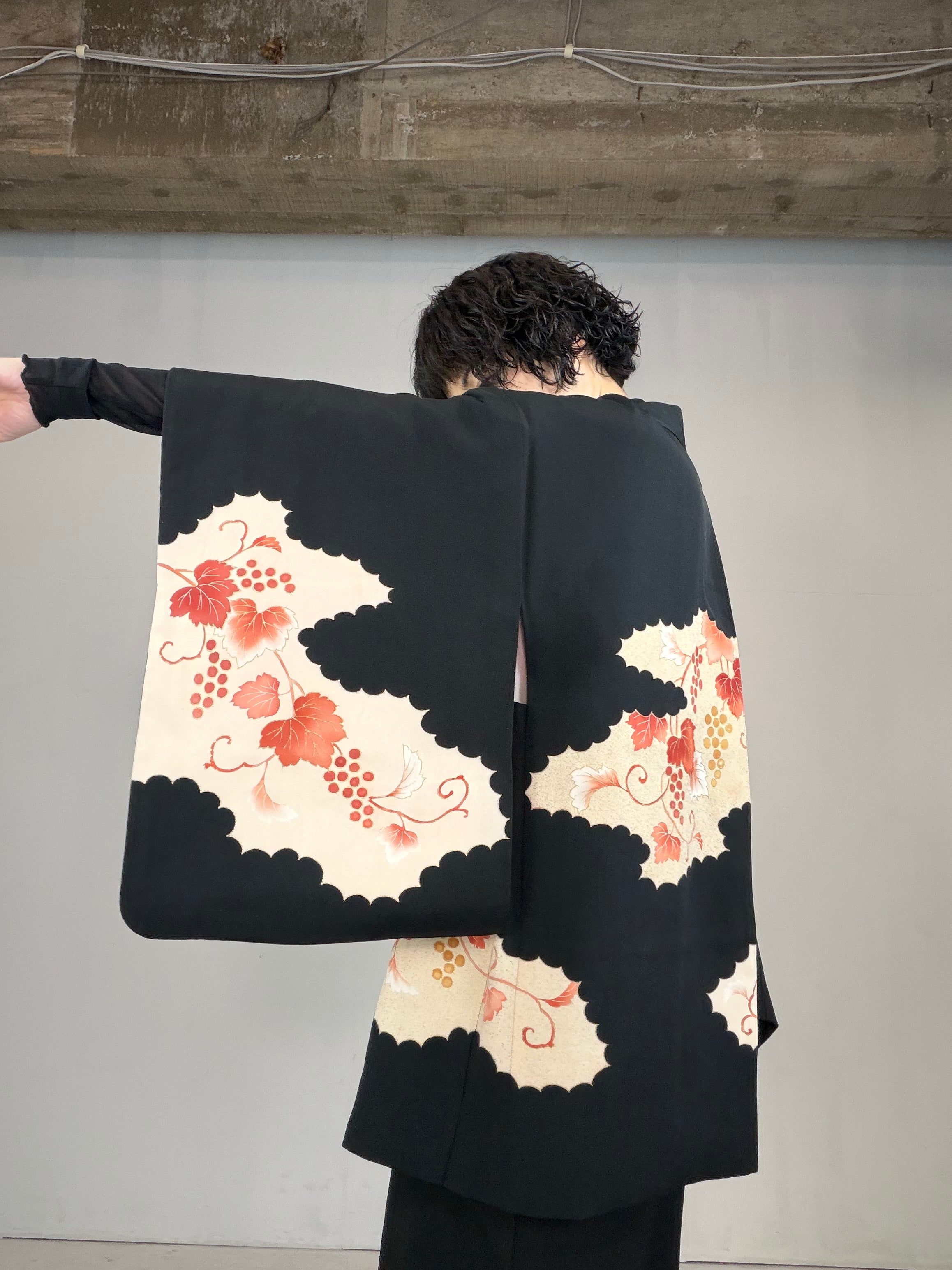 VINTAGE BLACK HAORI – MACHIKO KIMONO Japanese Kimonos, Vintage