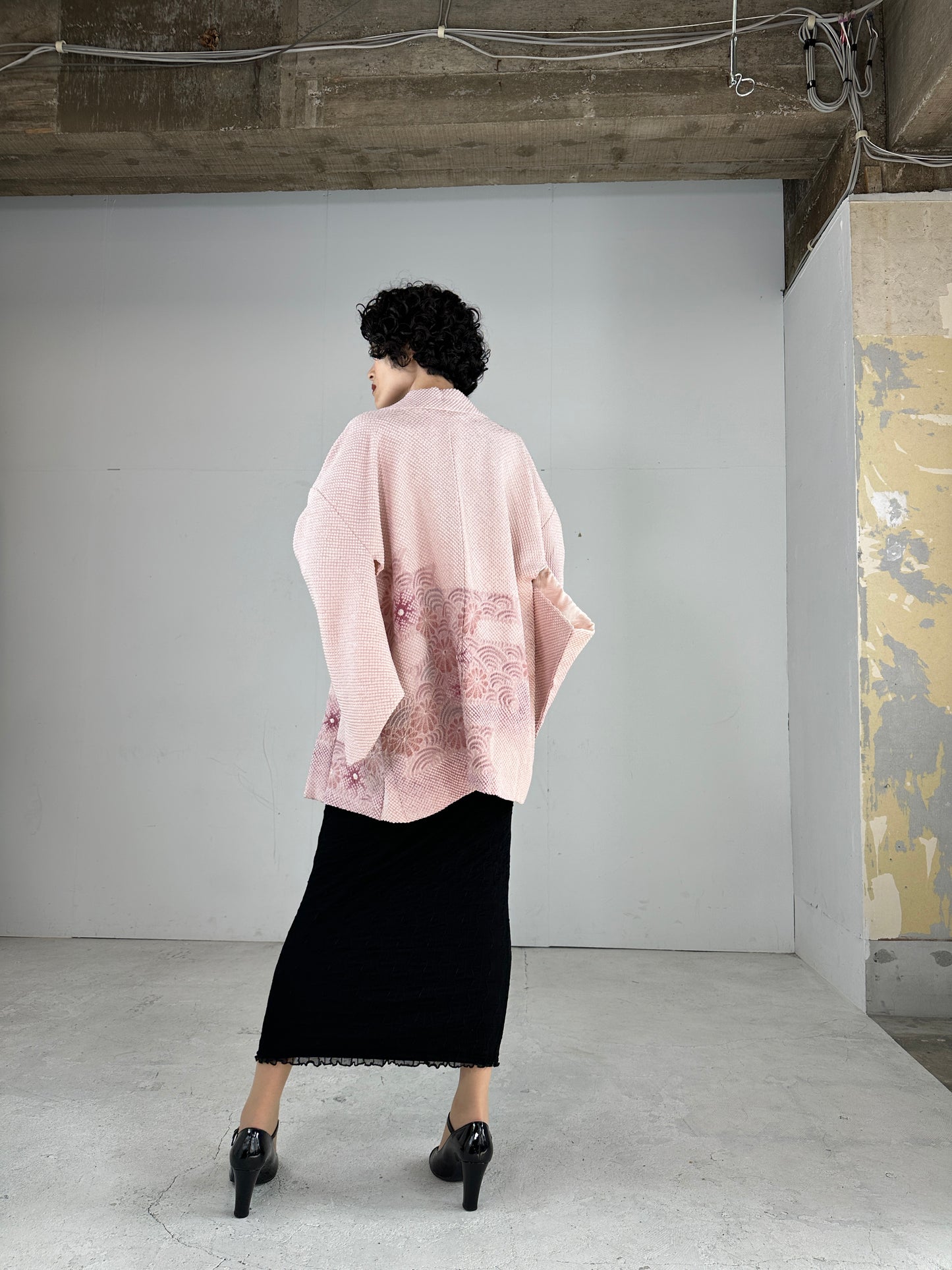 VINTAGE SHIBORI HAORI usumurasaki