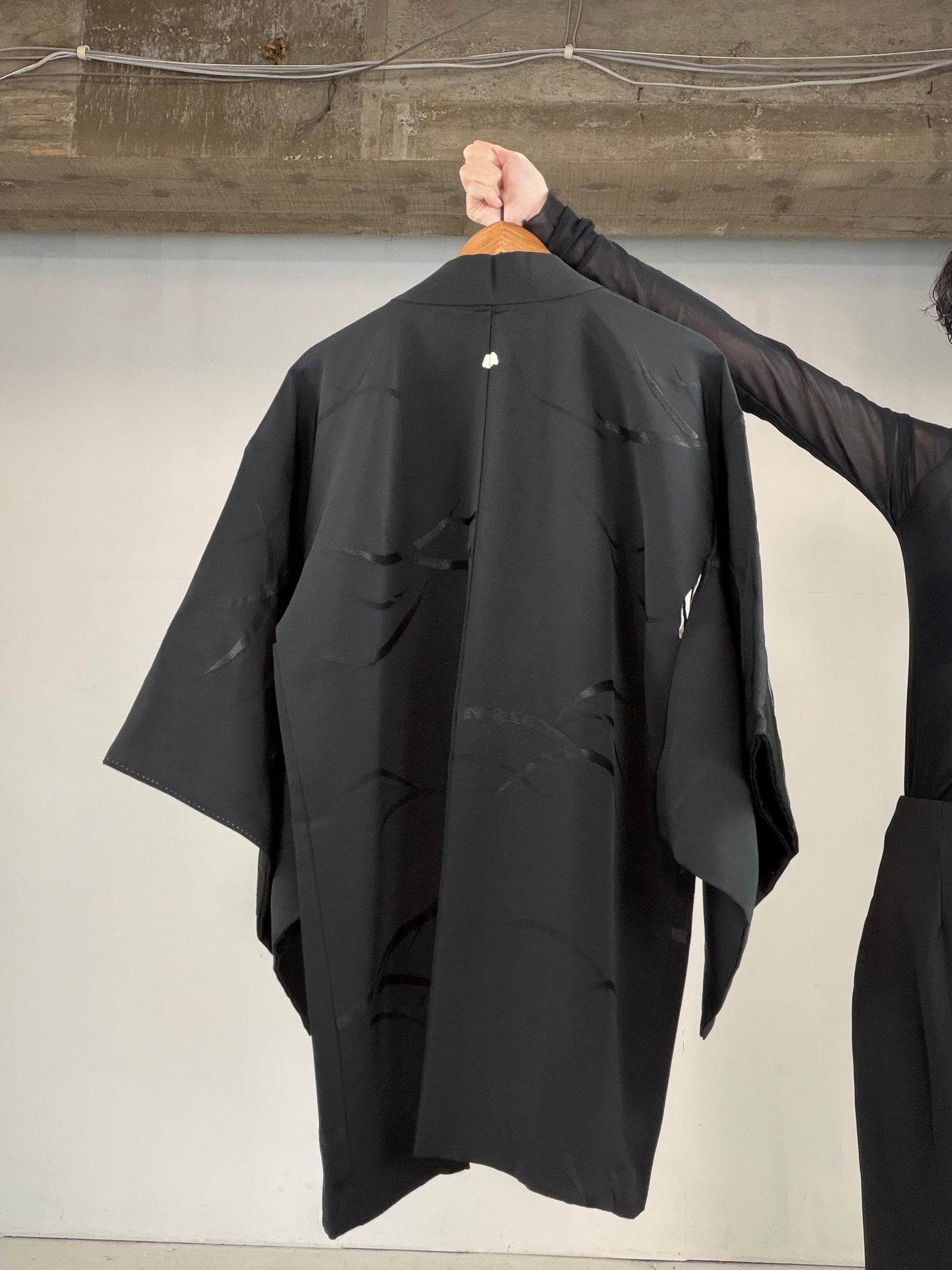 VINTAGE BLACK HAORI  "shibakusa, BLK125"