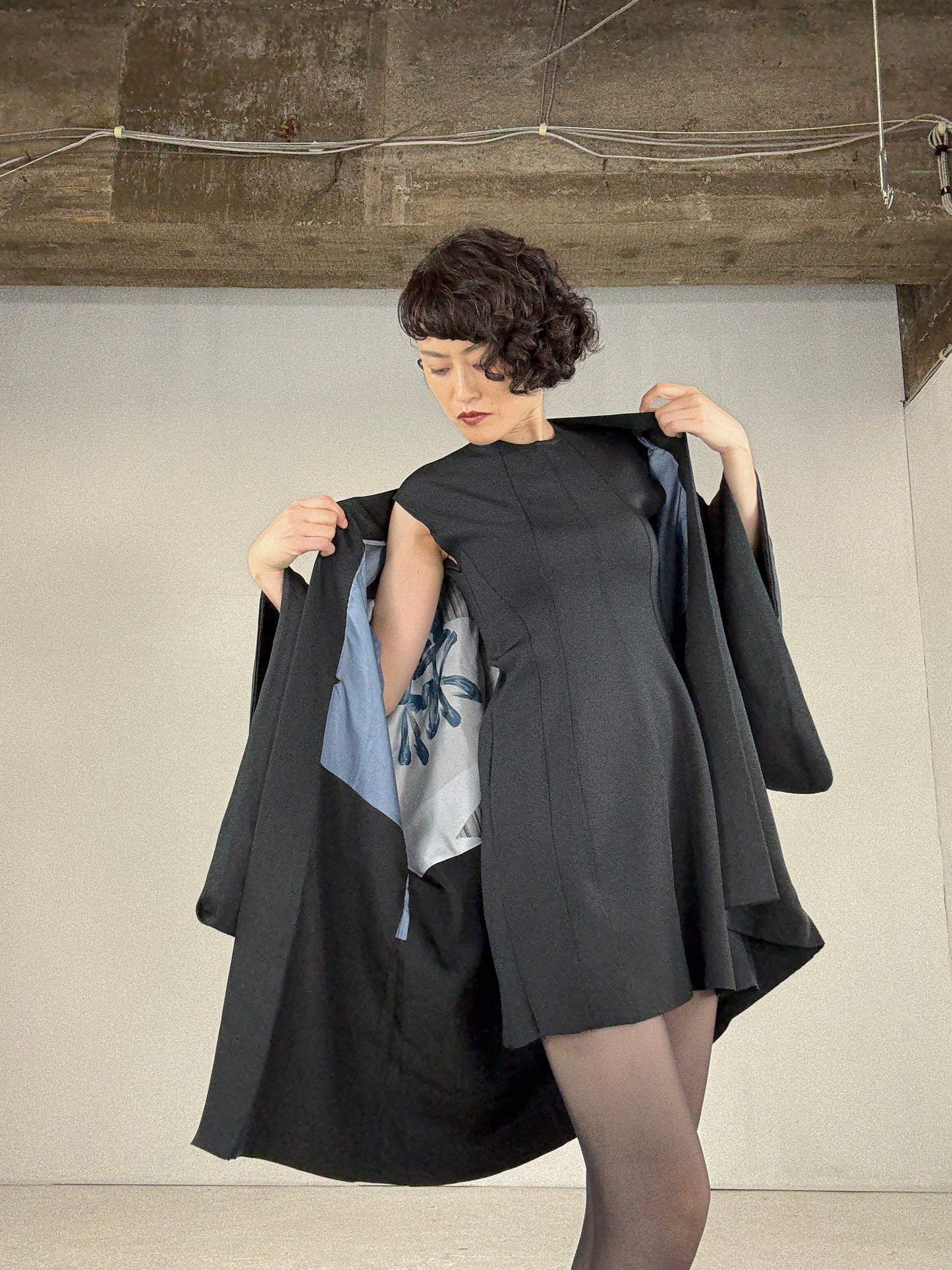 VINTAGE KUROMONTSUKI HAORI "kotobuki"