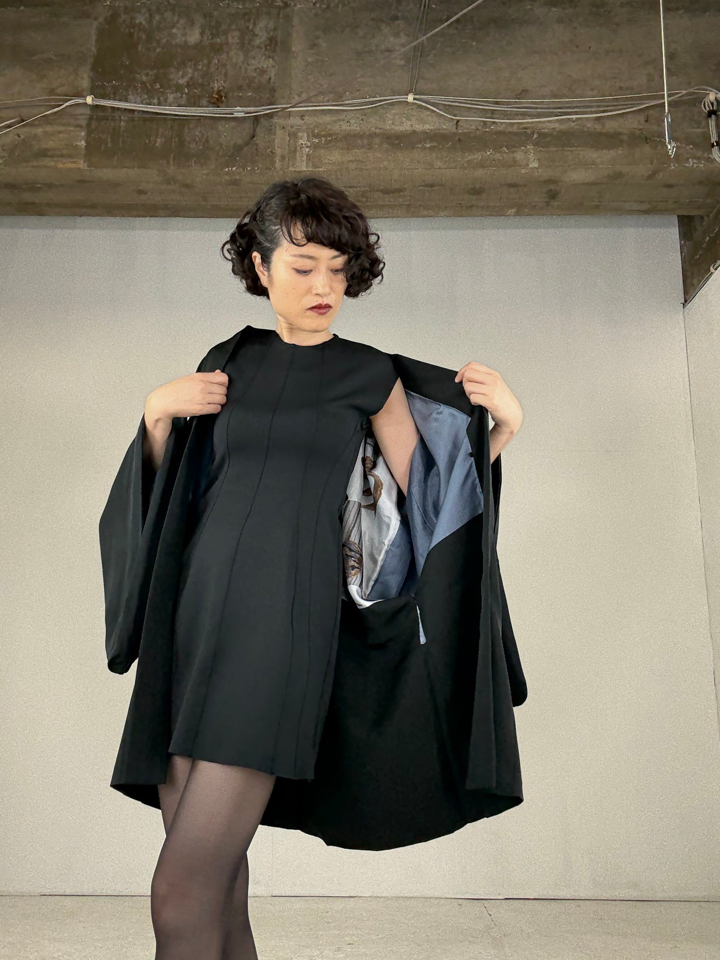 VINTAGE KUROMONTSUKI HAORI "kotobuki"