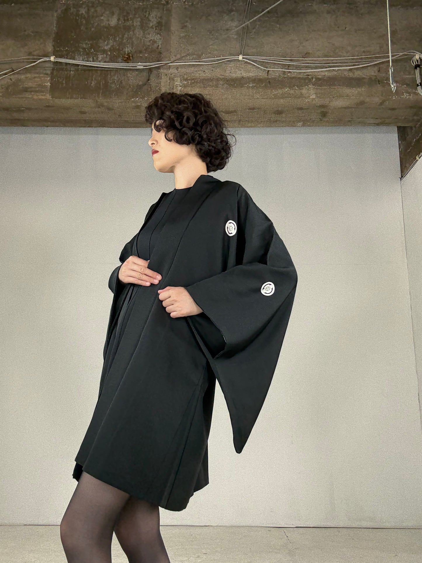 VINTAGE KUROMONTSUKI HAORI "kotobuki"