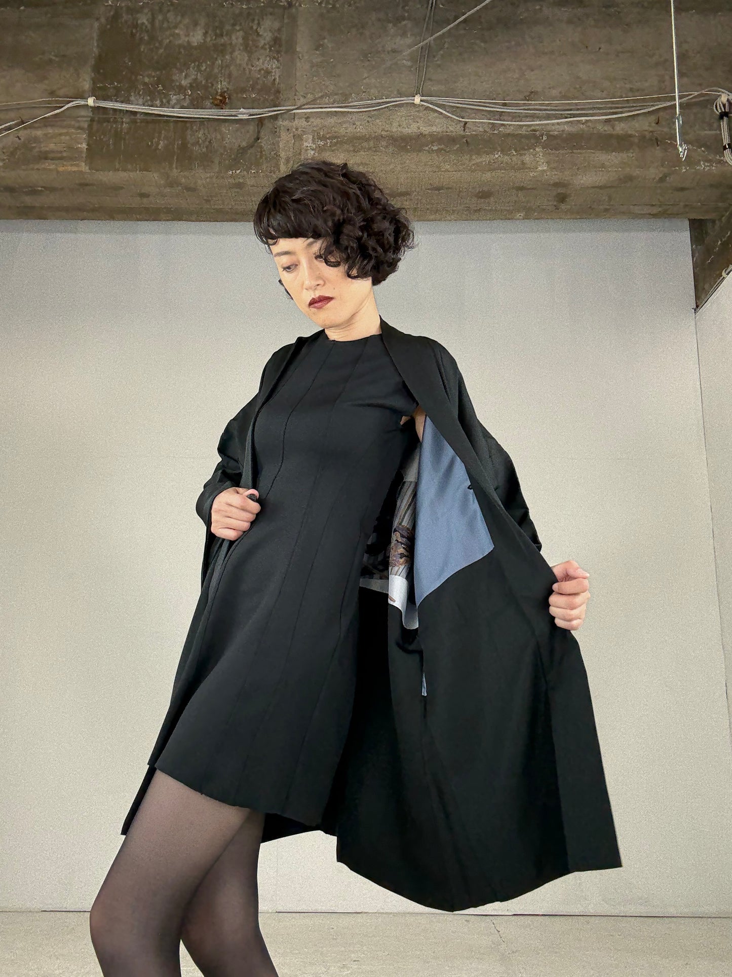 VINTAGE KUROMONTSUKI HAORI "kotobuki"